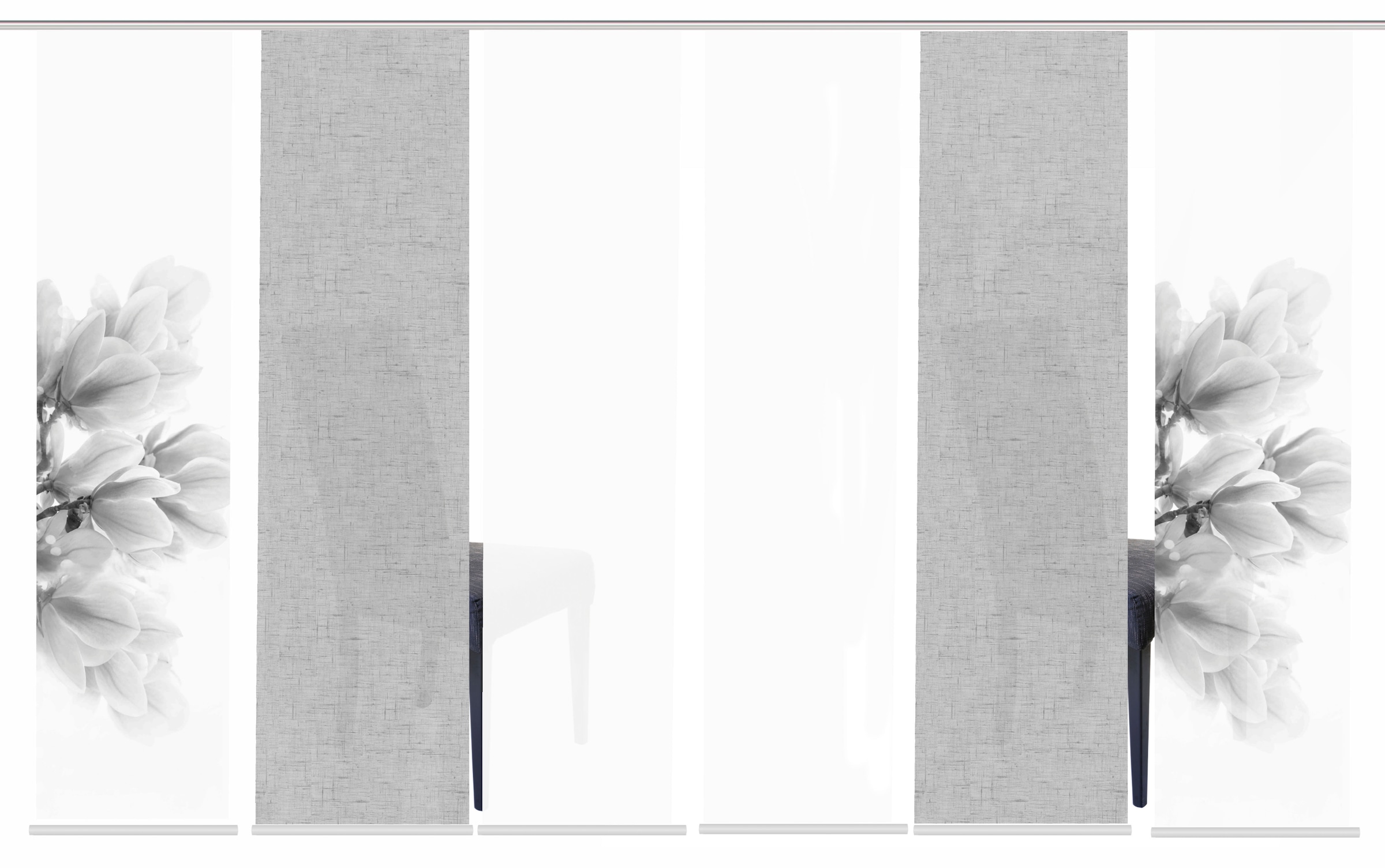 HOME WOHNIDEEN Schiebegardine »KESSI 6er SET«, (6 St.), Schiebevorhang Digidruck 6er Set KESSI