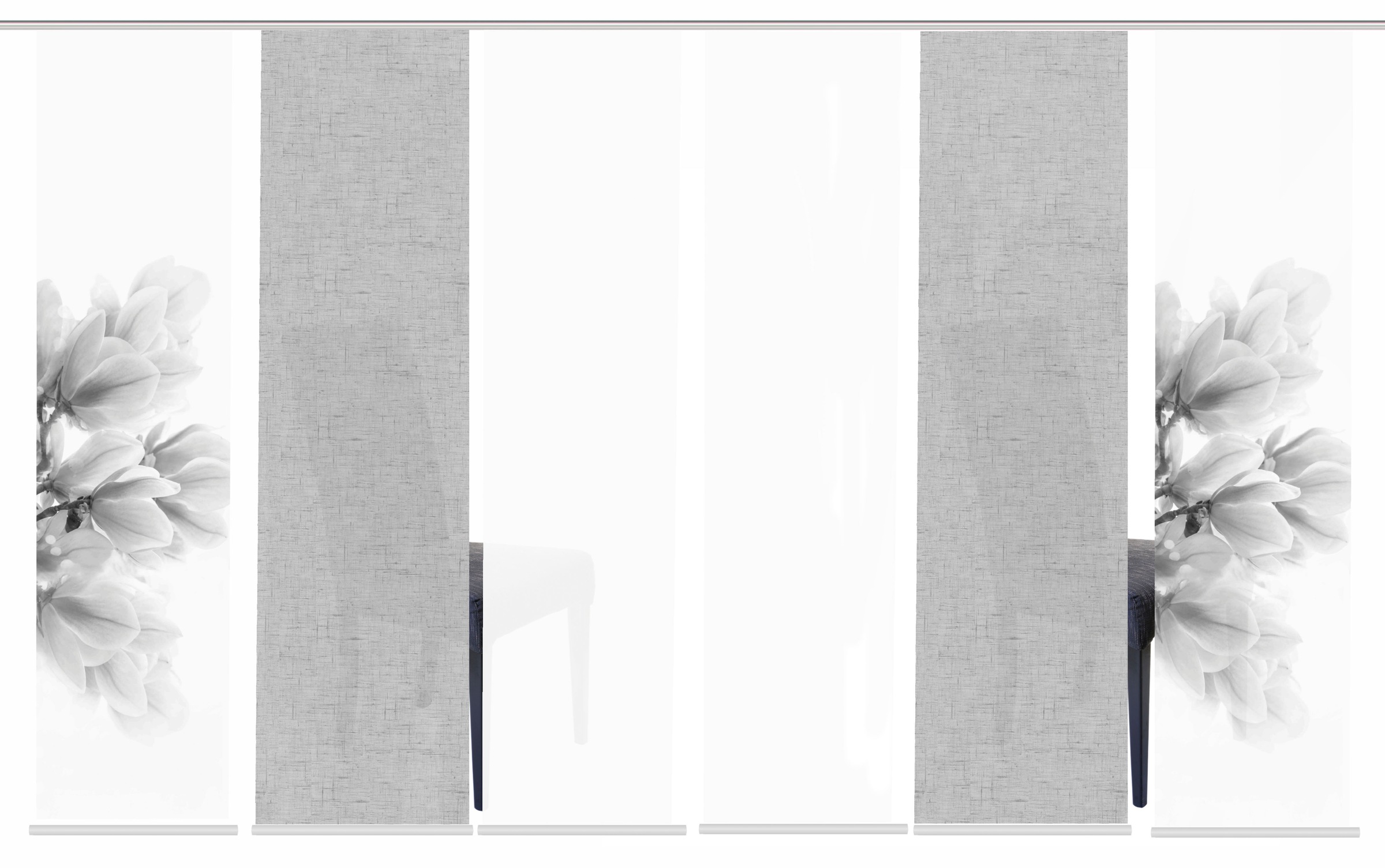 HOME WOHNIDEEN Schiebegardine "KESSI 6er SET" Paneelwagen 6 Stk. tlg. Schie günstig online kaufen