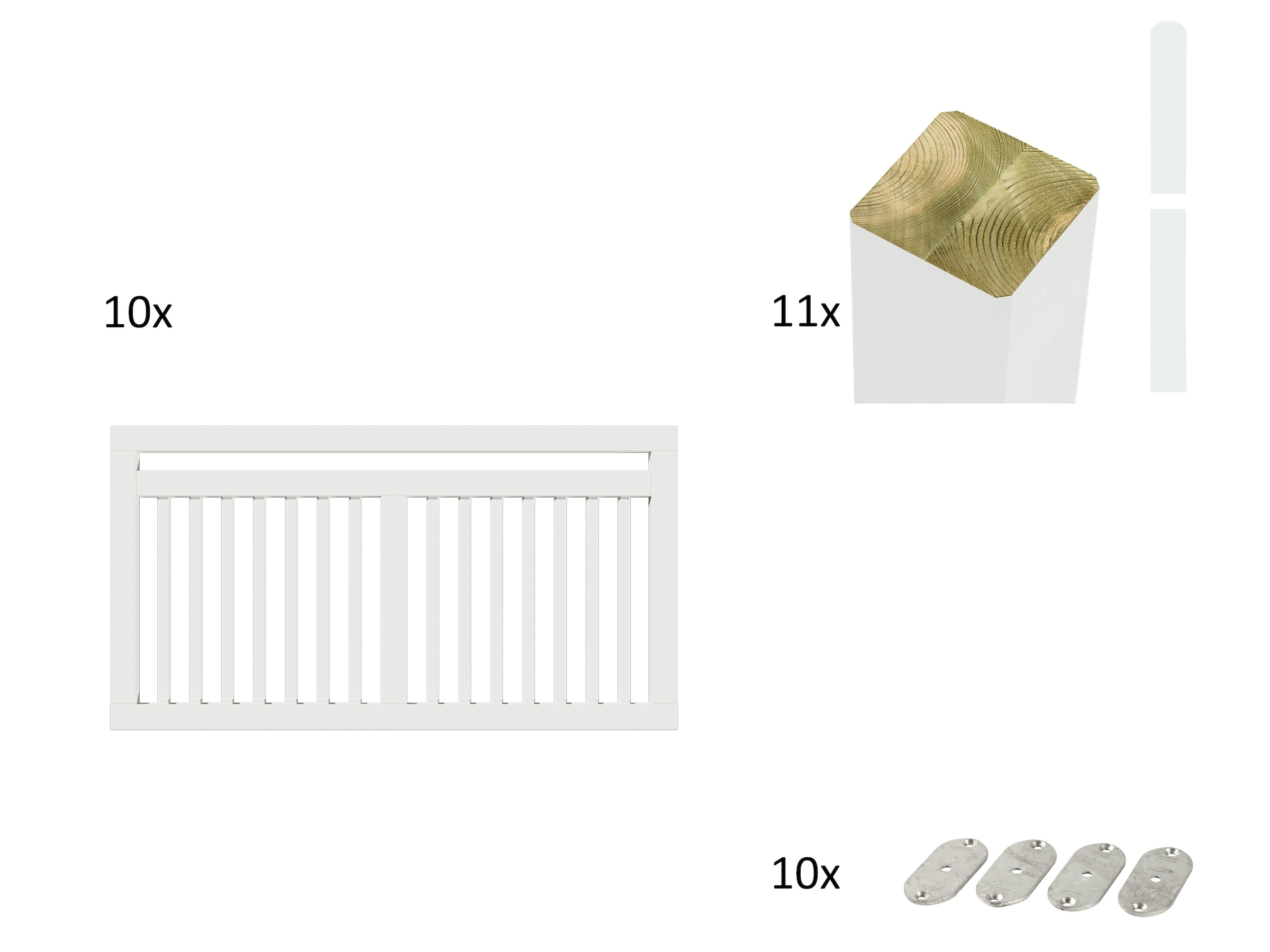 PLUS Gartenzaun "Linea", Höhe: 80 cm, Gesamtlänge: 4,78 bis 23,62 m, zum Ei günstig online kaufen