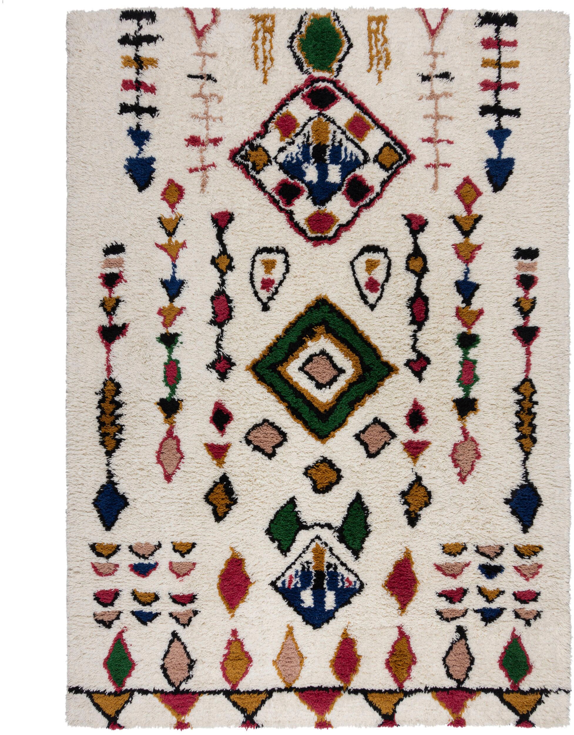 FLAIR RUGS Wollteppich "Fes Shaggy" rechteckig 25 mm Höhe Shaggy-Teppich au günstig online kaufen