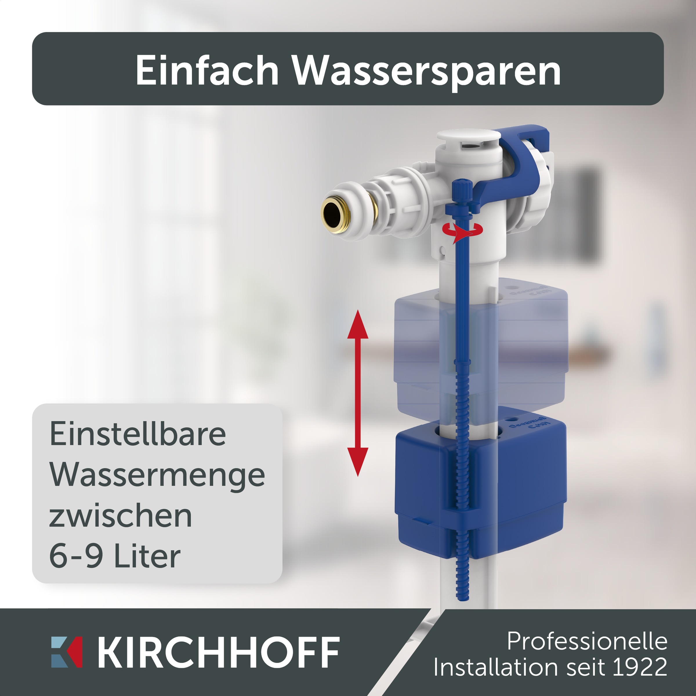 Kirchhoff Füllventil, Universal-Schwimmerventil, 6-9 Liter