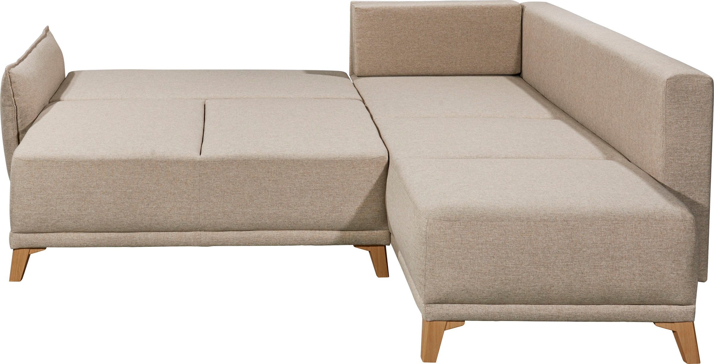 ED EXCITING DESIGN Ecksofa »Pamplona L-Form«, mit Bettfunktion, Bettkasten & Zierkissen