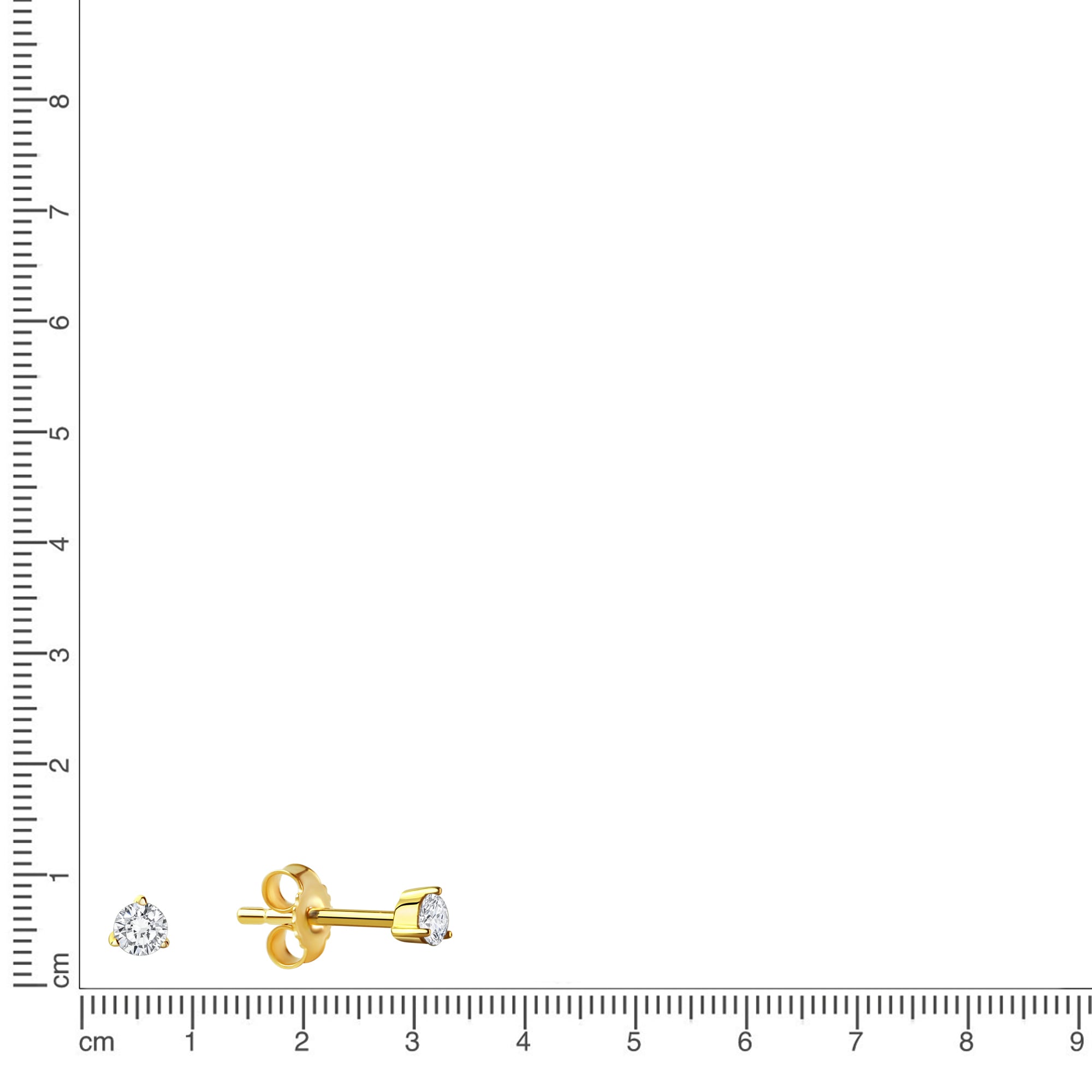 Vivance Paar Ohrstecker »333/- Gelbgold glanz Zirkonia«