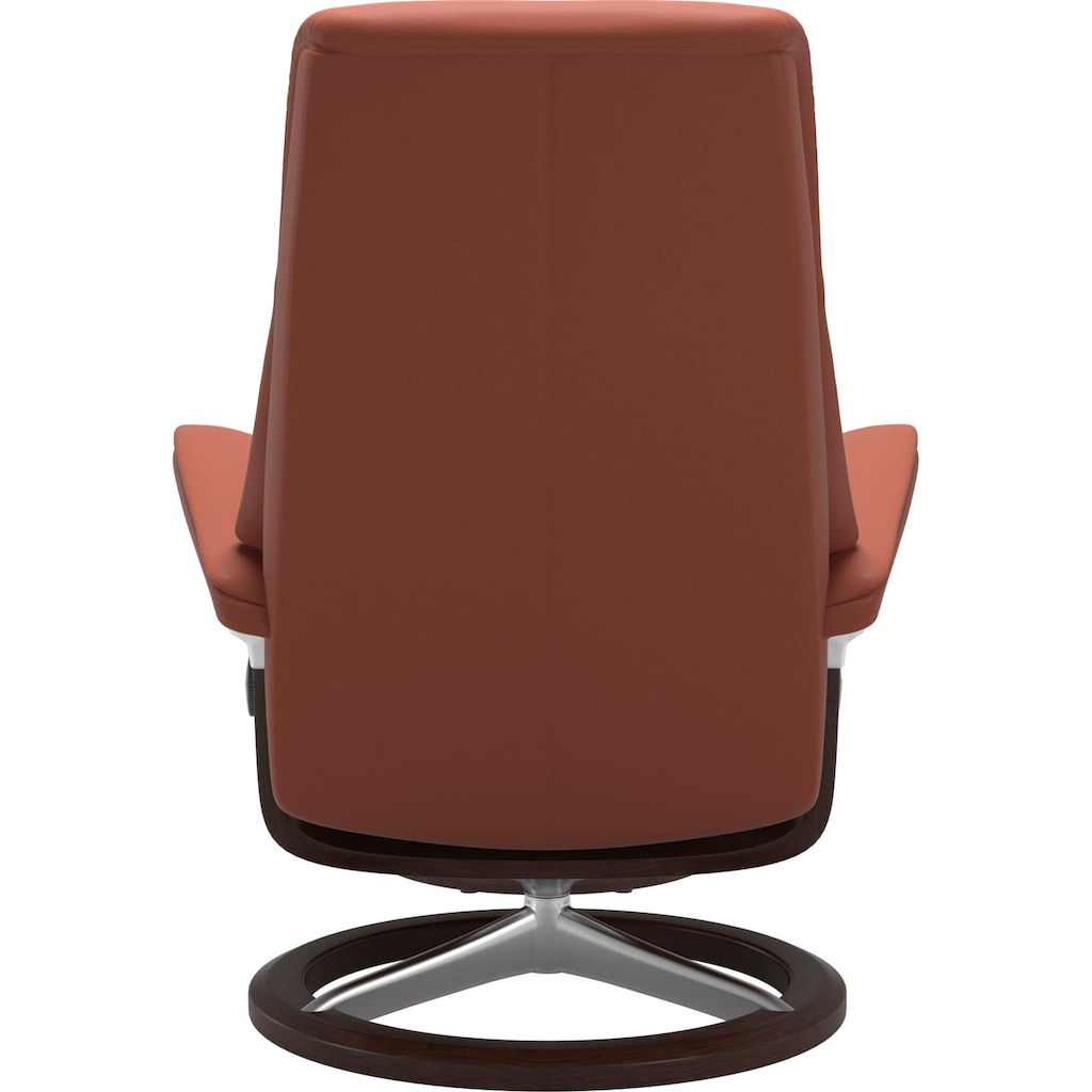 Stressless® Relaxsessel »View«, (Set, Relaxsessel mit Hocker), mit Signature Base, Größe M,Gestell Braun