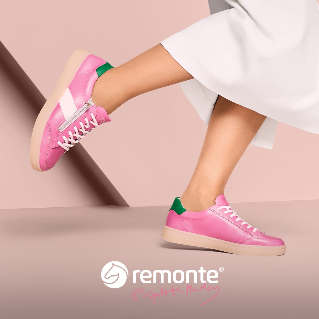 Remonte Plateausneaker »Elisabeth Hurley-Collection«, Freizeitschuh, Halbschuh, Schnürschuh, zusätzlichem Reißverschluss
