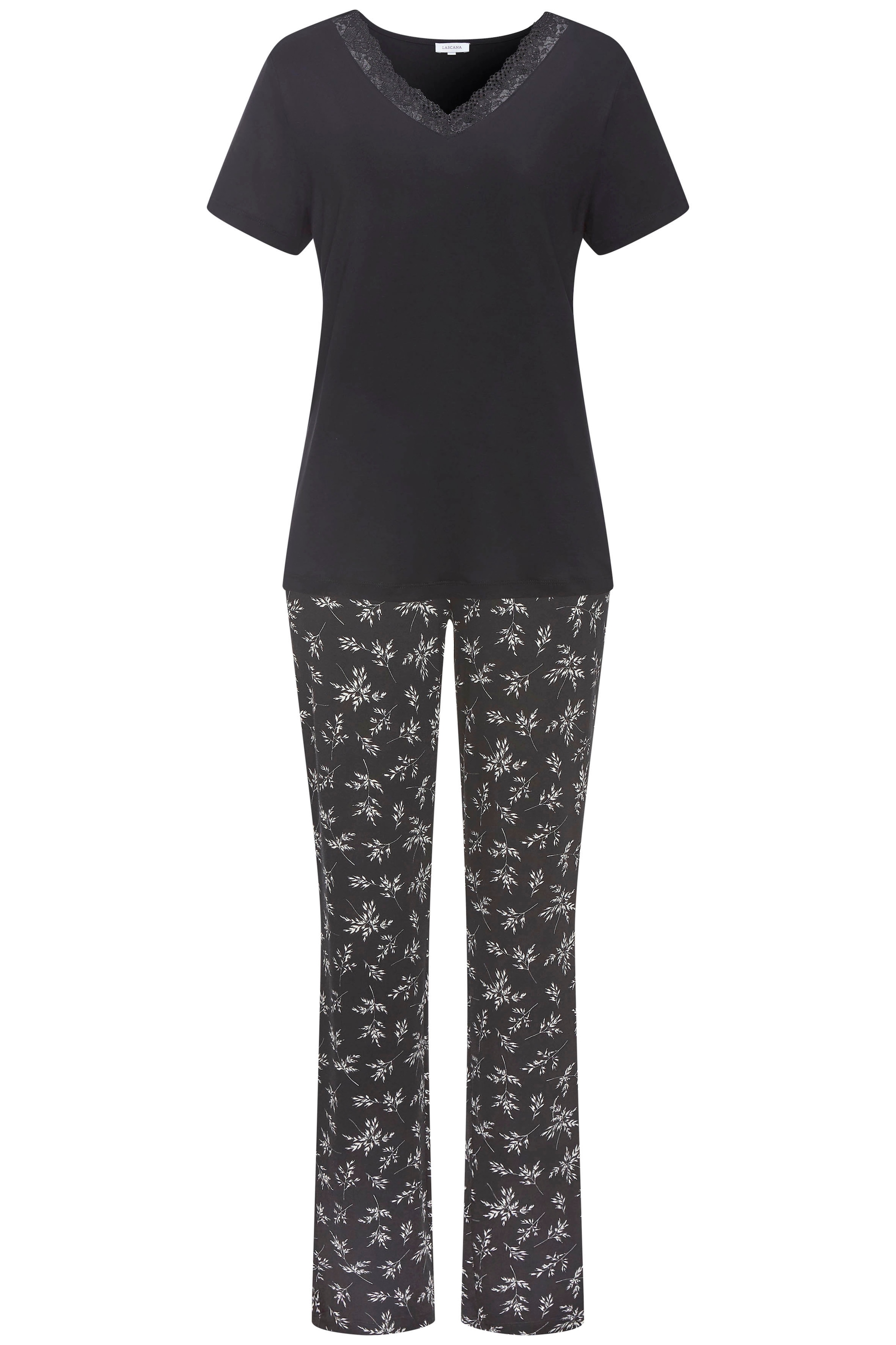 Vivance Dreams Pyjama, (Set, 2 tlg.), mit süßem Blumen-Print