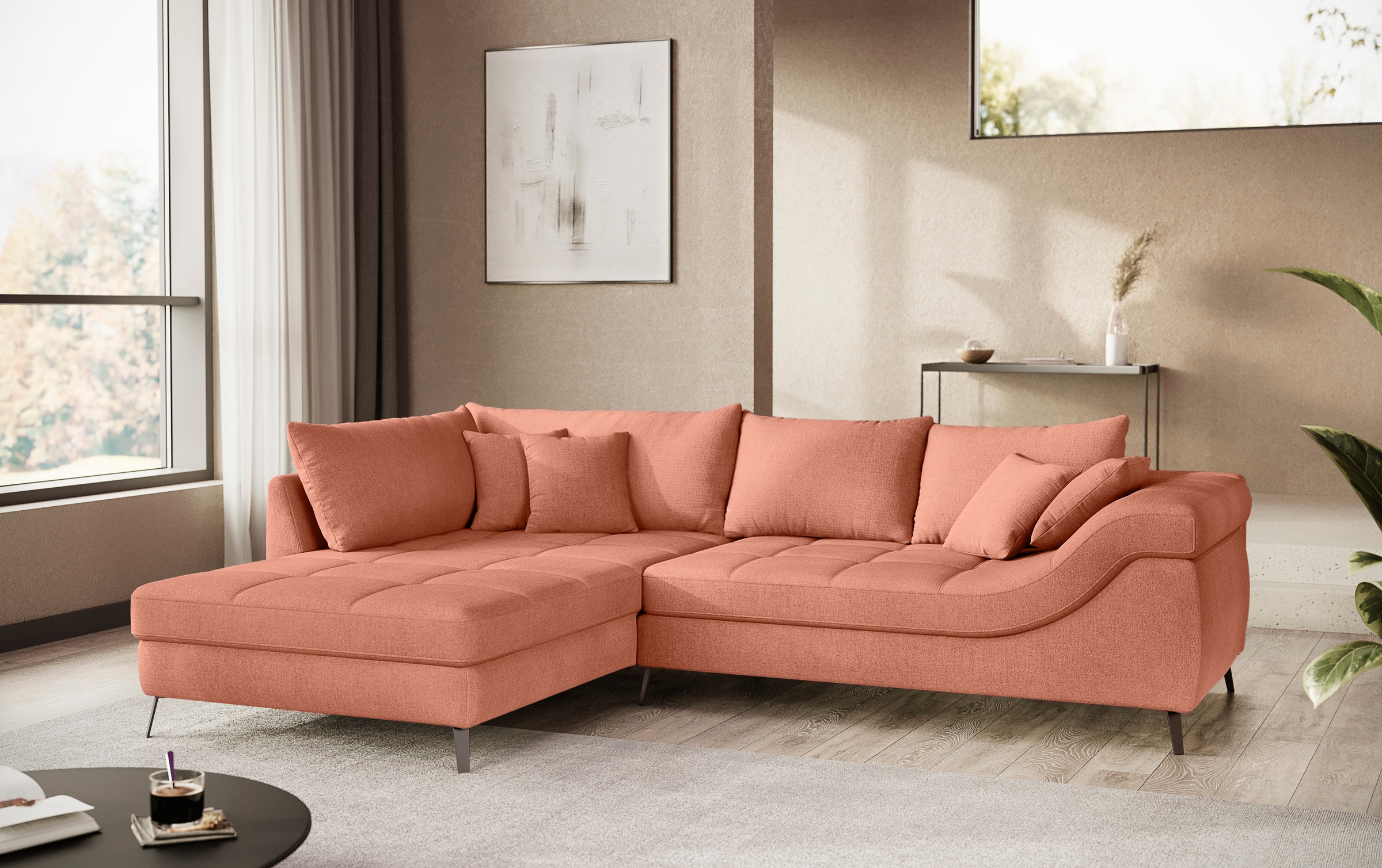 Mr. Couch Ecksofa »Portofino, L-Form«, Mit Kaltschaumpolsterung, bis 140 kg belastbar