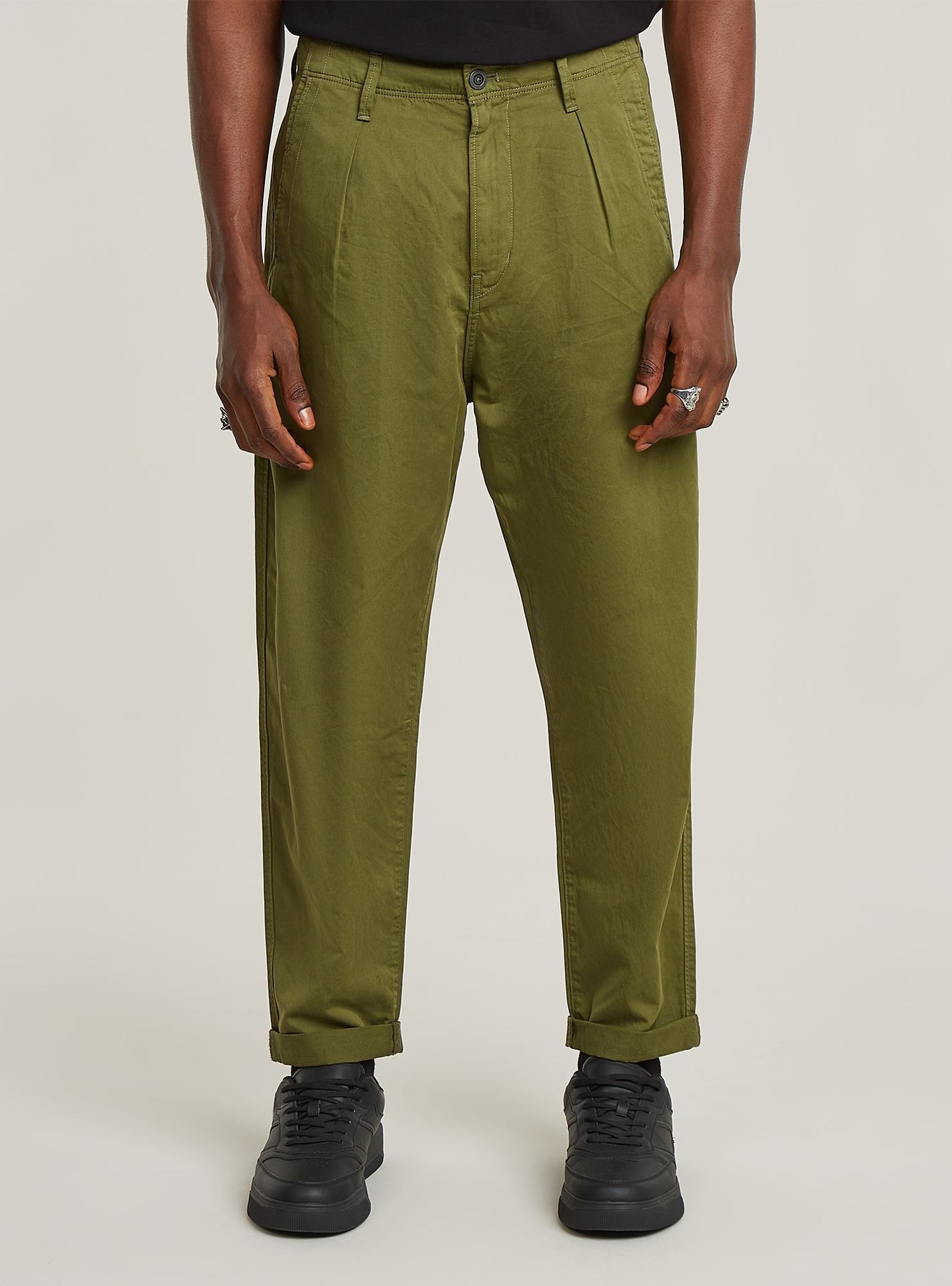 G-STAR Chinohose "Pleated Chino Relaxed Tapered" günstig online kaufen