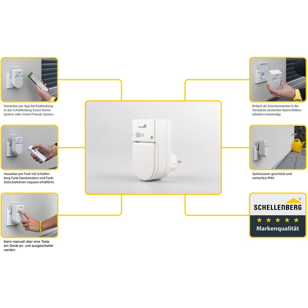 SCHELLENBERG Funksteckdose »Funk-Steckdose Außenbereich«, (1 St.)