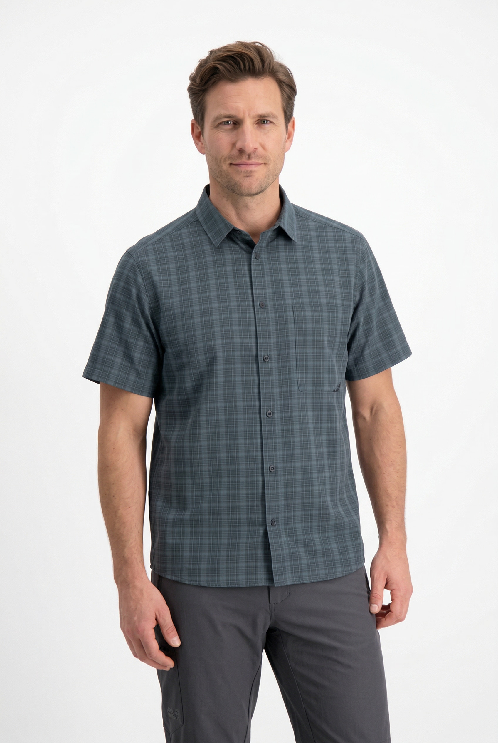 Jack Wolfskin Funktionshemd "MESETA SHIRT M" mit zwei Brusttaschen, schnell trocknend, atmungsaktiv
