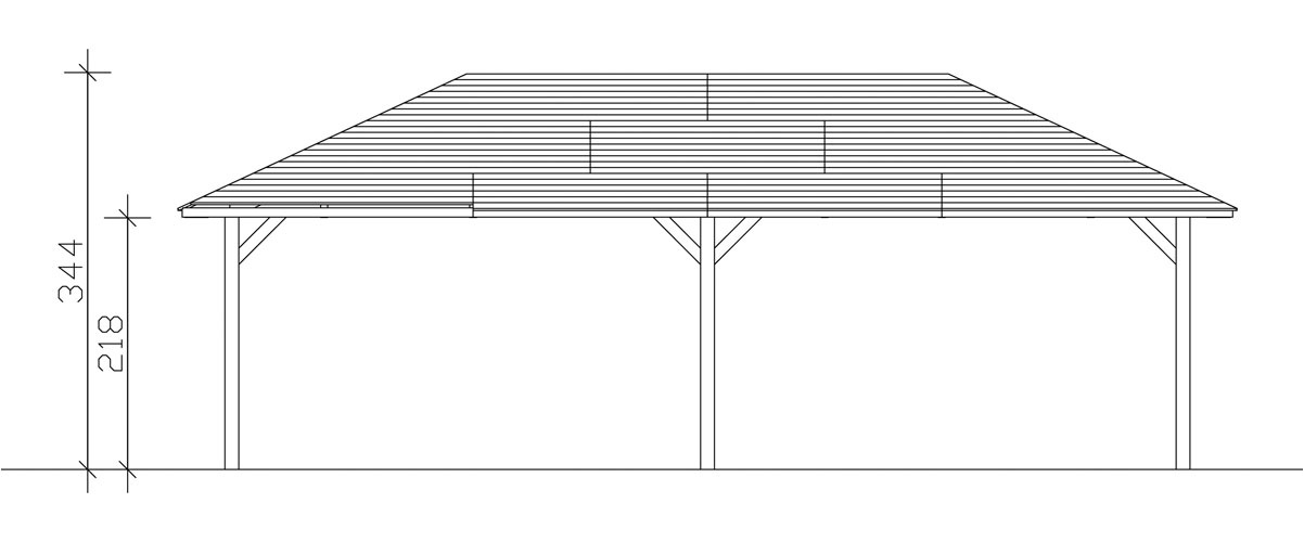 Skanholz Pavillon »Orleans 3«, 4-Eck, BxT: 504x916 cm