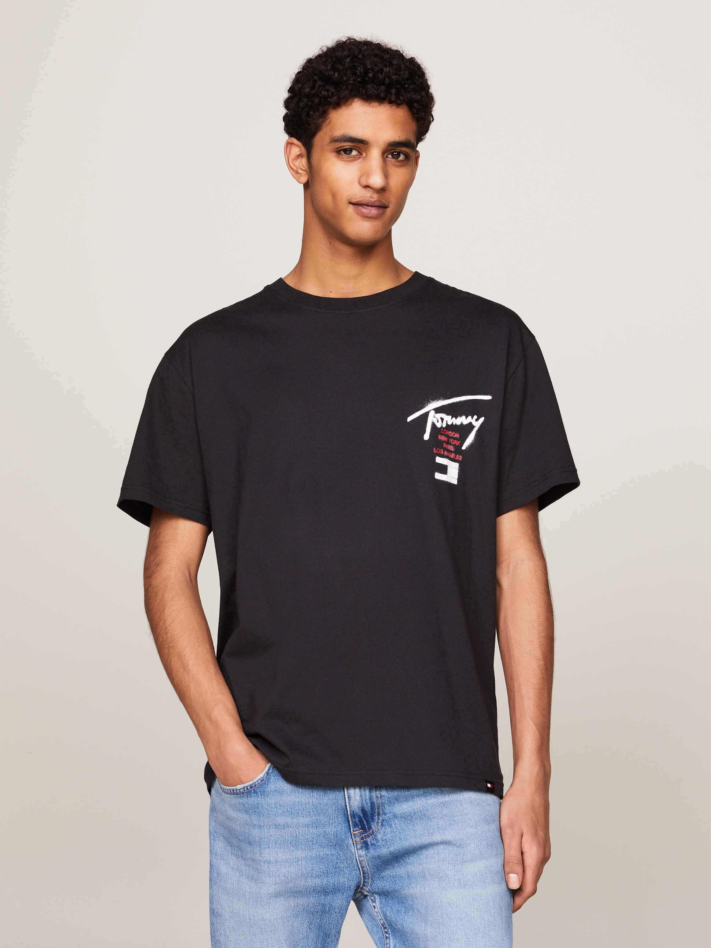 Tommy Jeans T-Shirt "TJM REG GRAFFITI SIG TEE EXT", mit Logoschriftzug günstig online kaufen