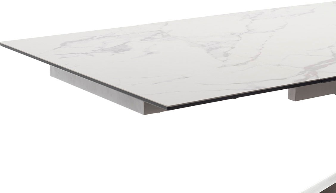 MCA furniture Esstisch »TESERO Auszugtisch 200-300 cm«, (Einzelstück), Keramik,Edelstahl,Marmor-Optik,ausziehbar,belastbar 100kg,10-12 Pers.