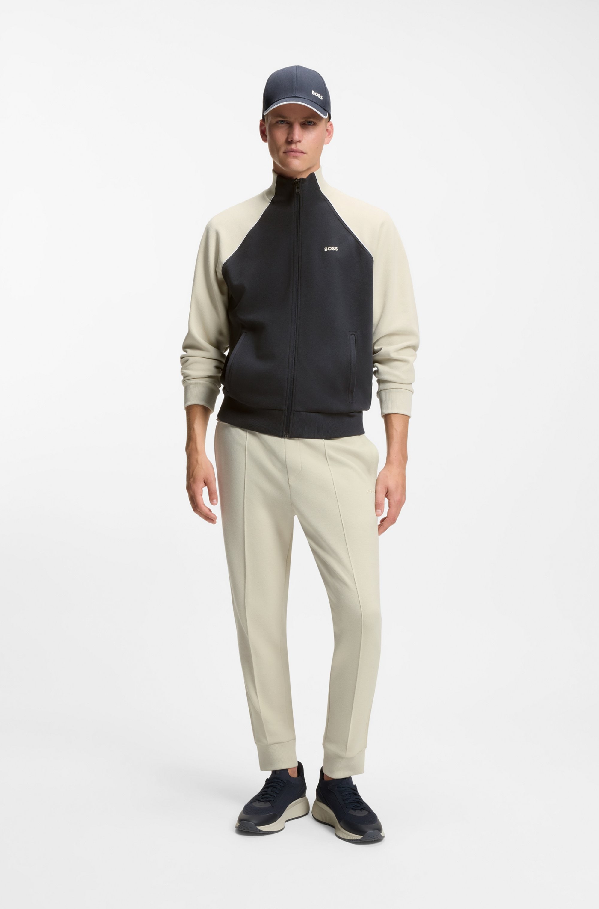 BOSS GREEN Sweatjacke »Skaz« mit Markenlabel