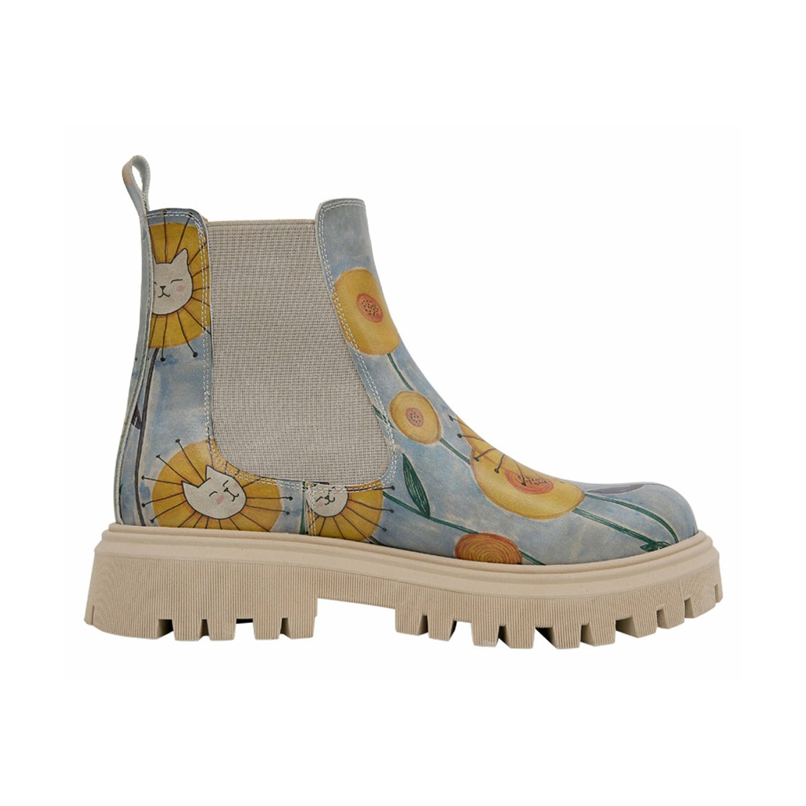 Thumbnail - DOGO Chelseaboots "Aura Boots Cat Flower Damen Stiefeletten", Vegan