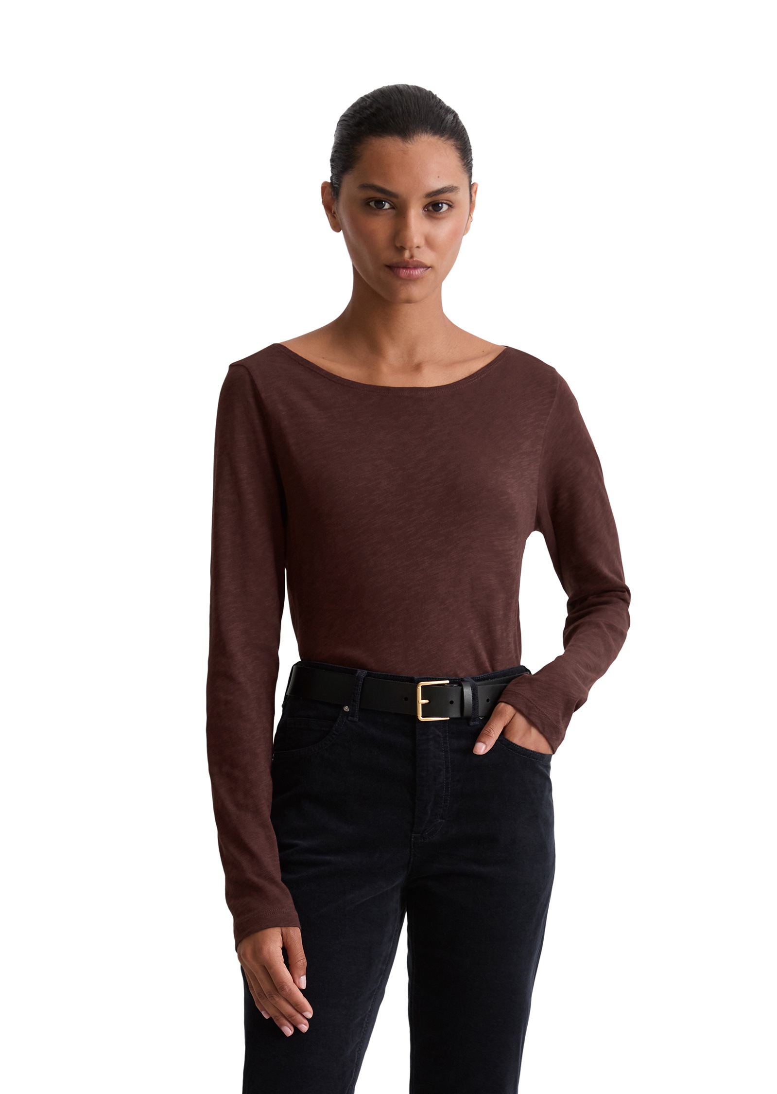 Marc OPolo Langarmshirt "aus Organic Cotton-Qualität" günstig online kaufen