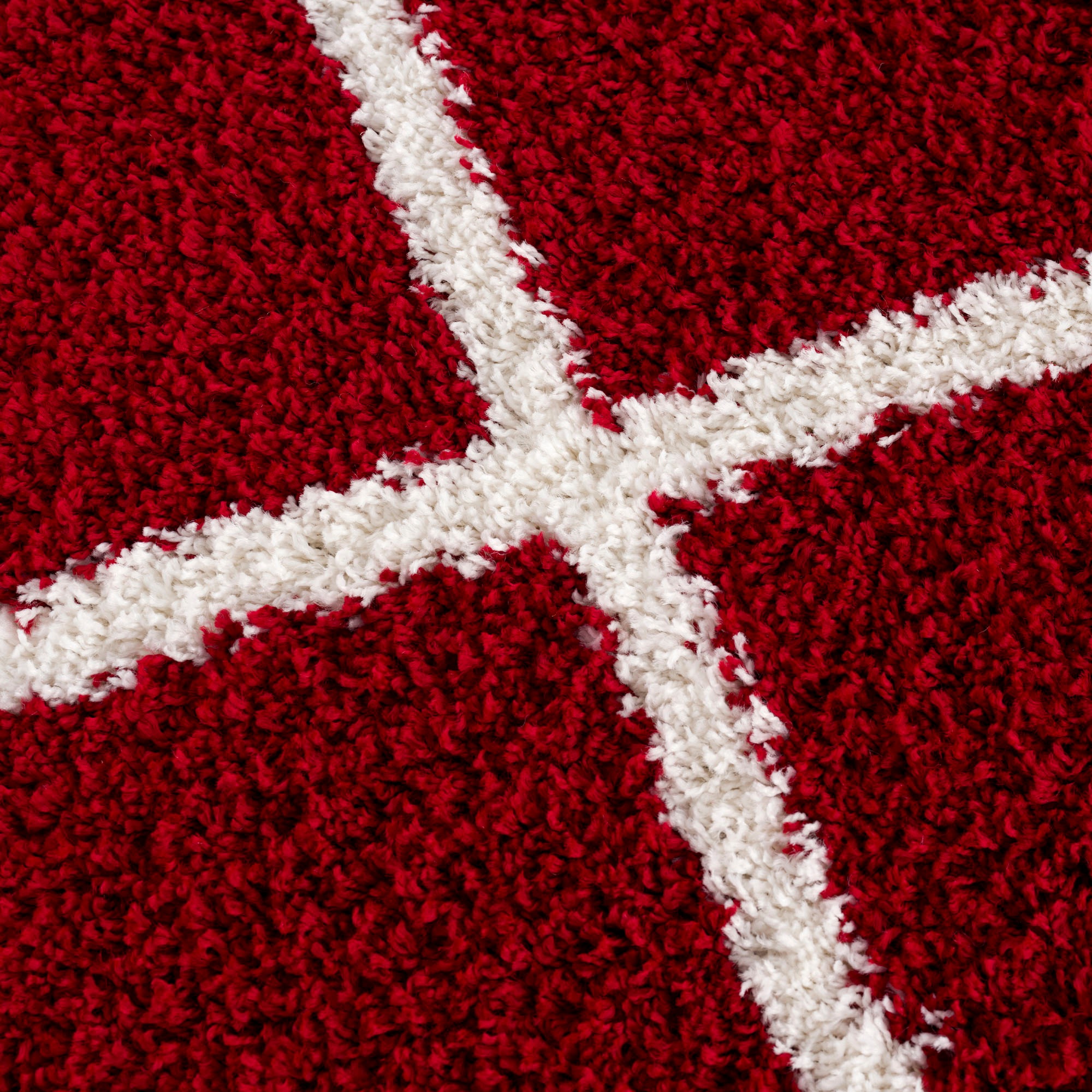 SANAT Madrid Shaggy Carpet Red 80cm 2