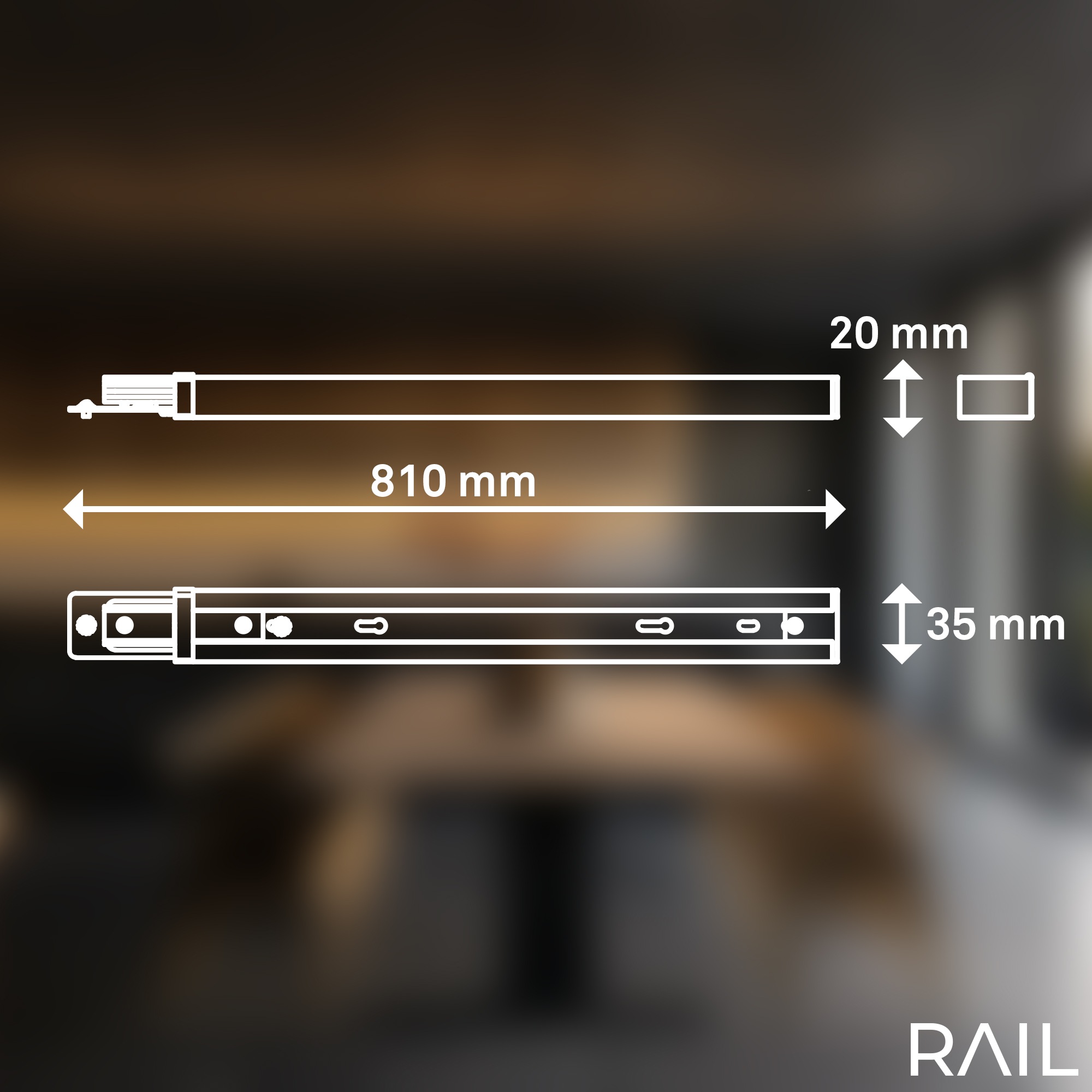 Briloner Leuchten Schienensystem-Schienen »RAIL« 1 tlg. tlg. Stromschiene 0,75 m Schwarz Schienensystem Rail Wohnzimmer Büro Küche