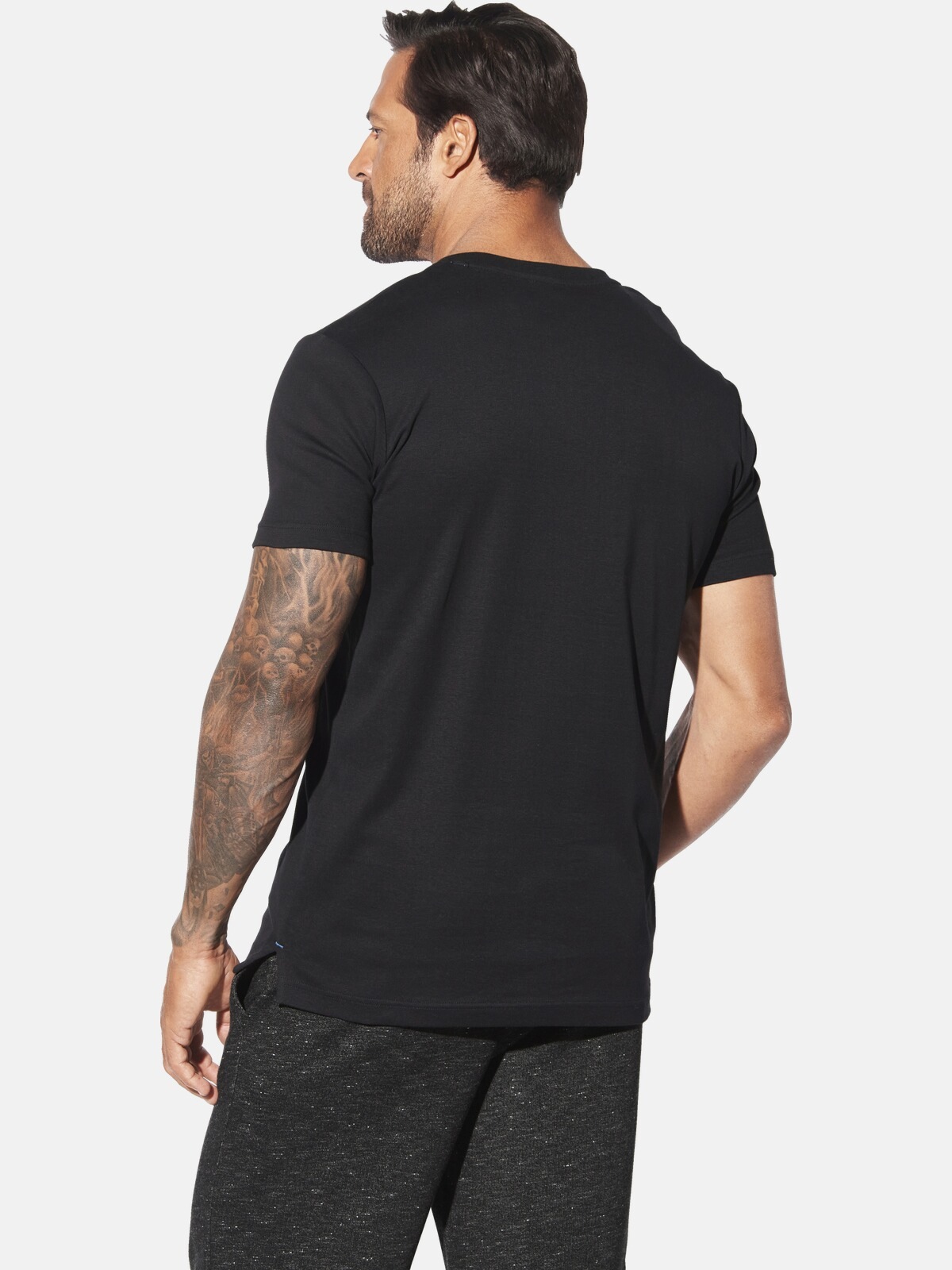 T-Shirt JAN VANDERSTORM "Doppelpack T-Shirt MAYKO", Damen, Gr. XXL, grau (grau schwarz), Obermaterial: 88% Baumwolle CO. 12% Polyester COOLMAX PES(Coolmax)., Shirts T-Shirt 3