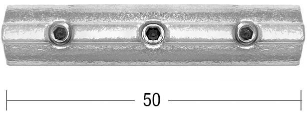 GARESA Stangenverbinder »16 und 20 mm Innenlaufprofile«, (1 St.), Aluminiumfarben/Natur