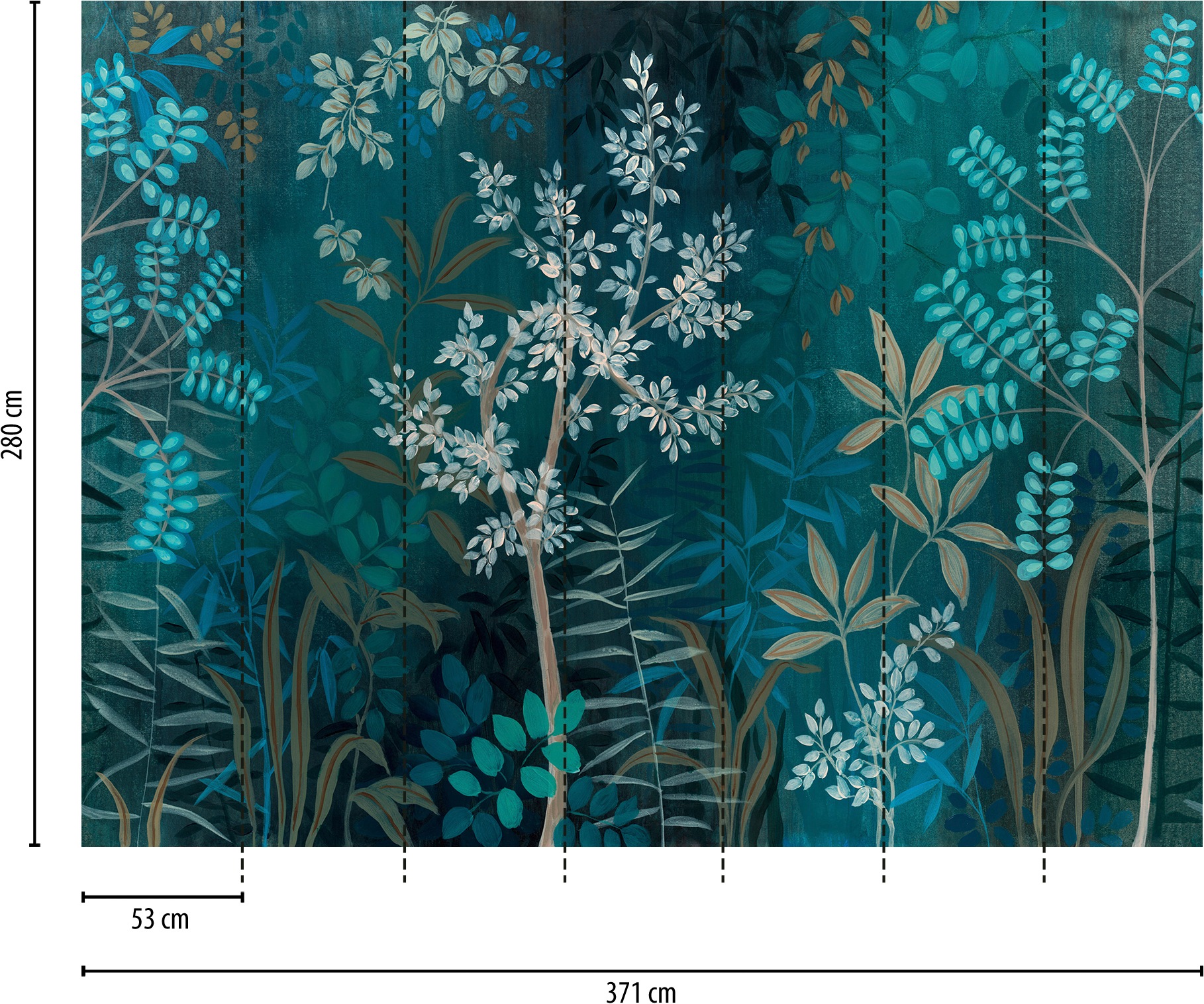 living walls Fototapete »The Wall 4 Eyecatcher – Tropische Blätterranken Vlies-Fototapete« Motiv | matt | naturalistisch leicht strukturiert Tropische Blätterranken mit dekorativer Tiefenwirkung