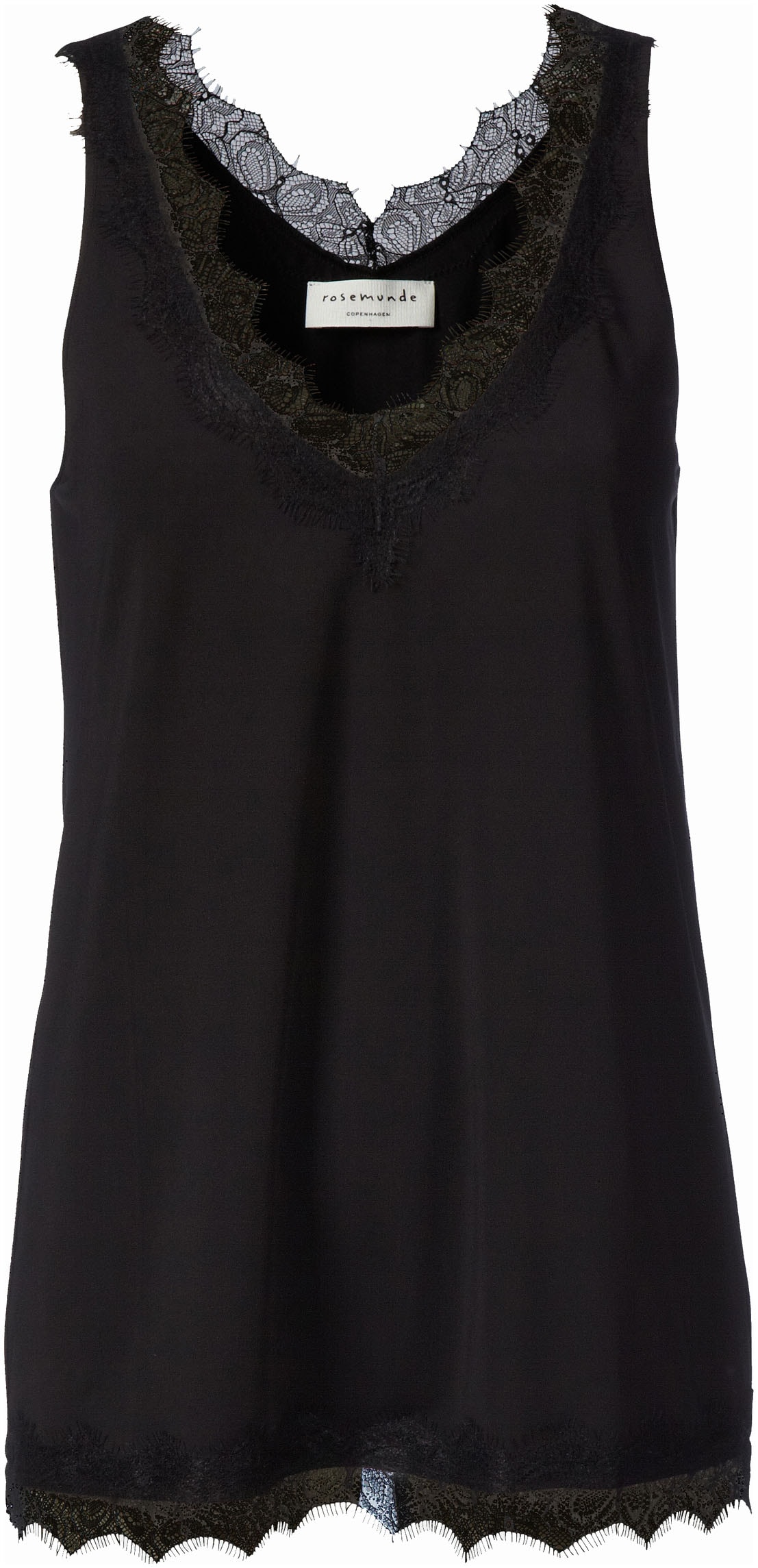 rosemunde Spitzentop "Billie Tank Top" Vintage-Spitzenbesatz an V- Ausschni günstig online kaufen