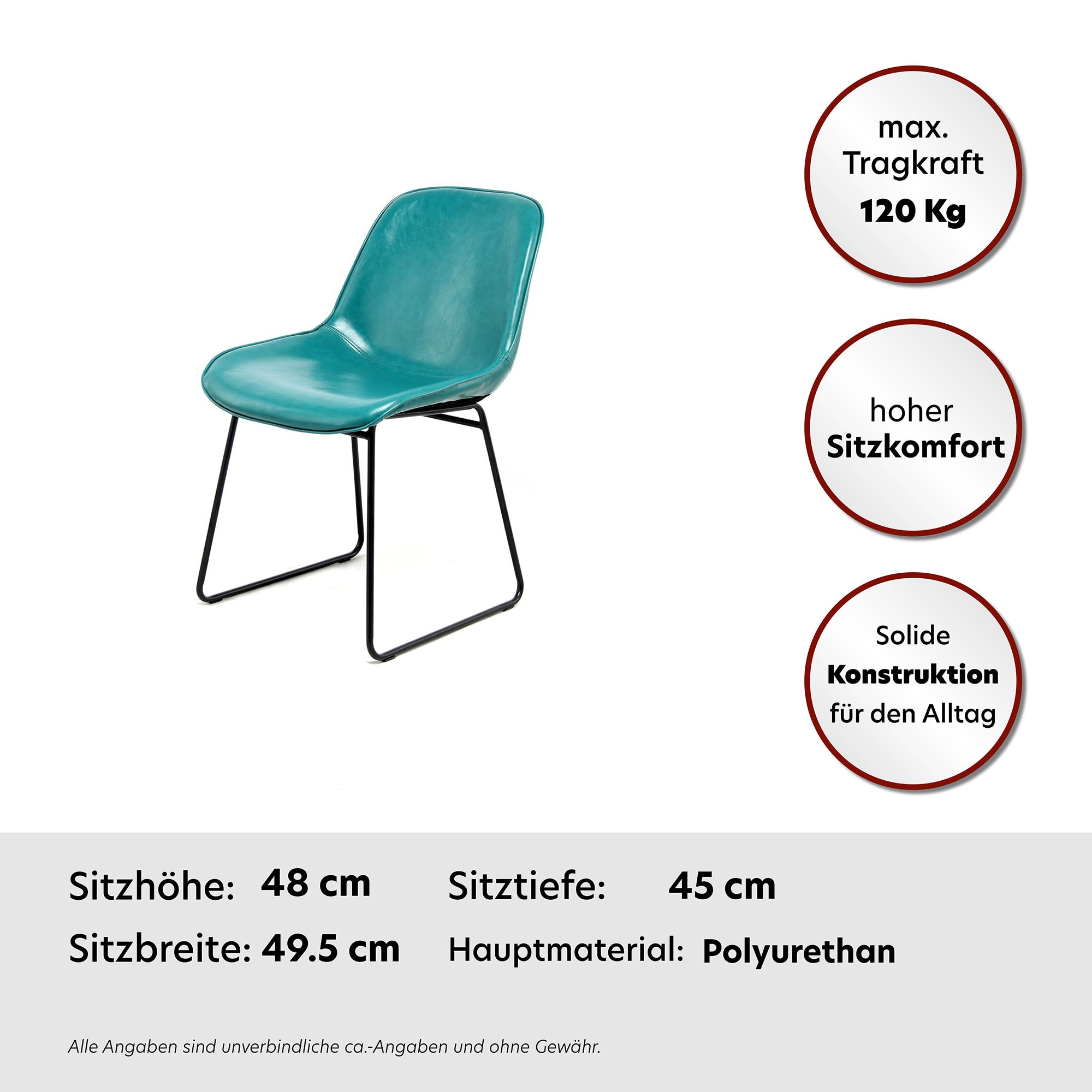 Kayoom Stuhl »Stuhl Cora 110 2er-Set, Esszimmerstuhl in robuster Aufmachung«, (Set), 2 St., pflegeleicht, modern, strapazierfähig, Blickfang in jedem Raum
