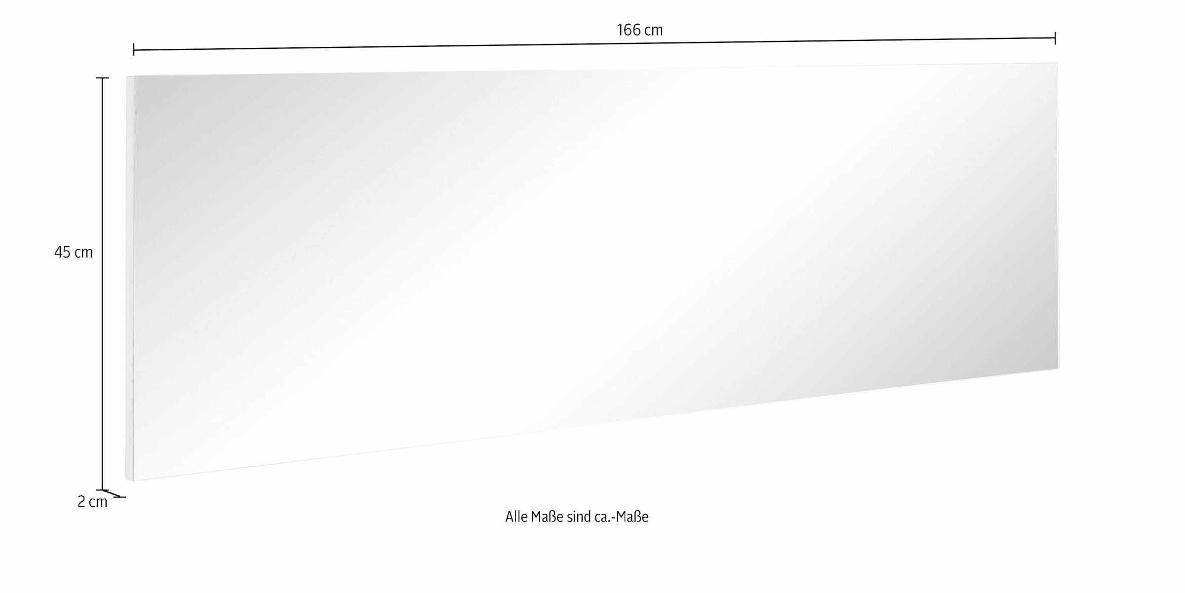 borchardt Möbel Spiegel ohne Rahmen