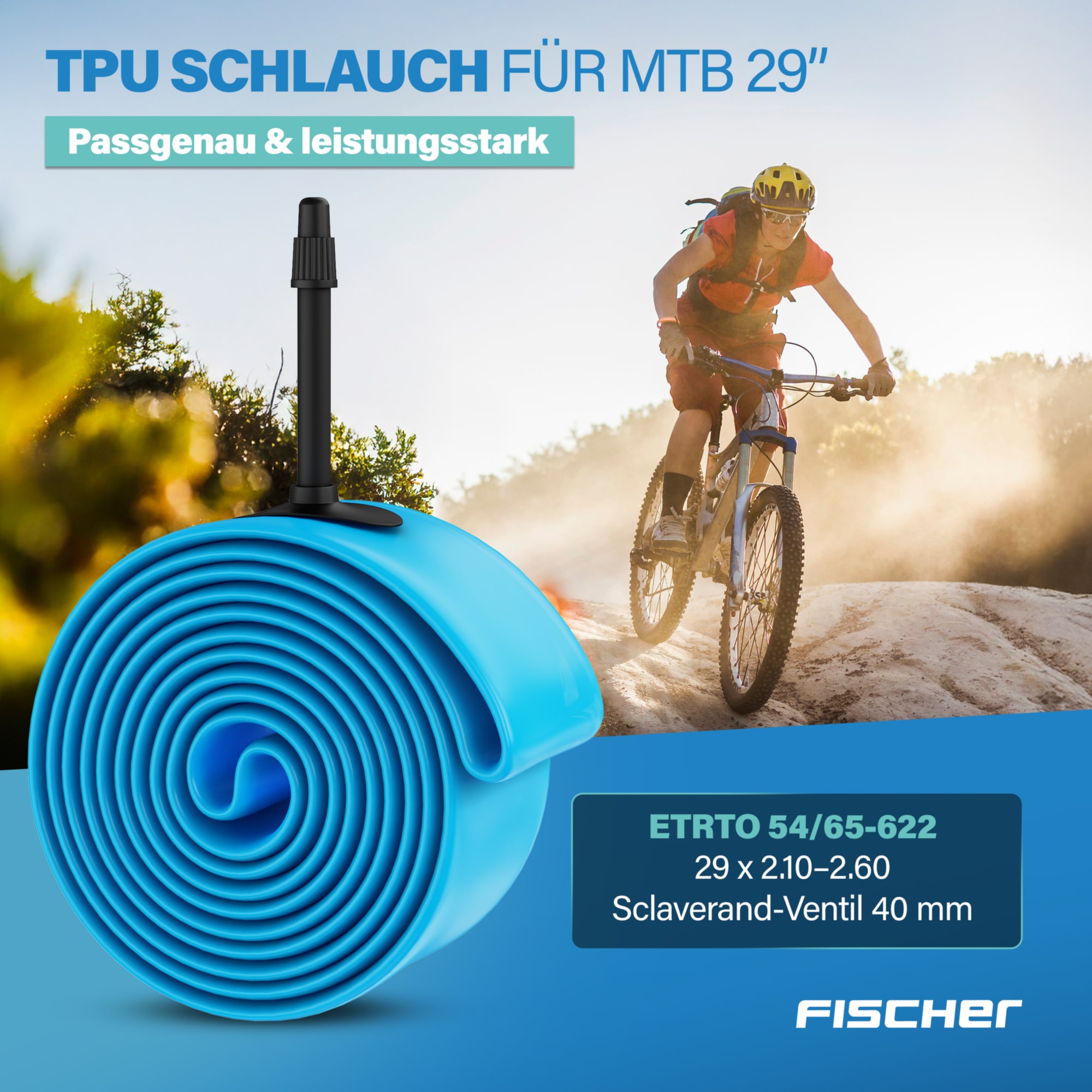 FISCHER Fahrrad Fahrradschlauch »TPU-Schlauch MTB 29" 54/65-622«