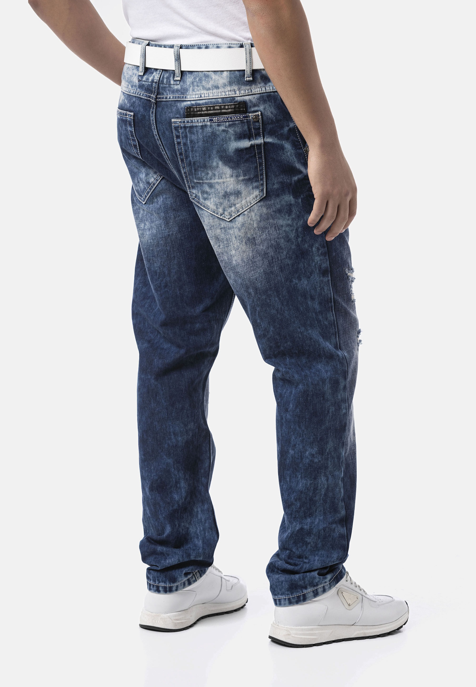 Cipo & Baxx Relax-fit-Jeans »Cipo & Baxx Jeanshose CD907« Baggy Fit, mit Strapazierfähiger Baumwollmix