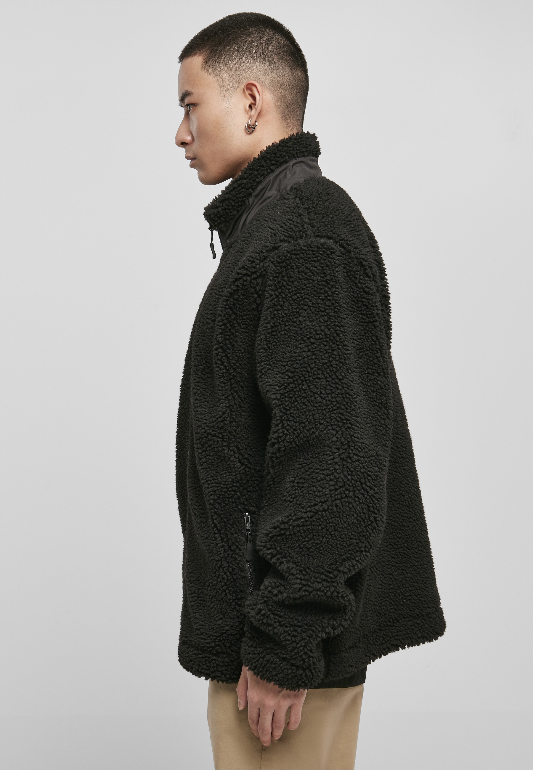 URBAN CLASSICS Winterjacke »Urban Classics Herren Basic Sherpa Jacket« 1 Stk. tlg. ohne Kapuze