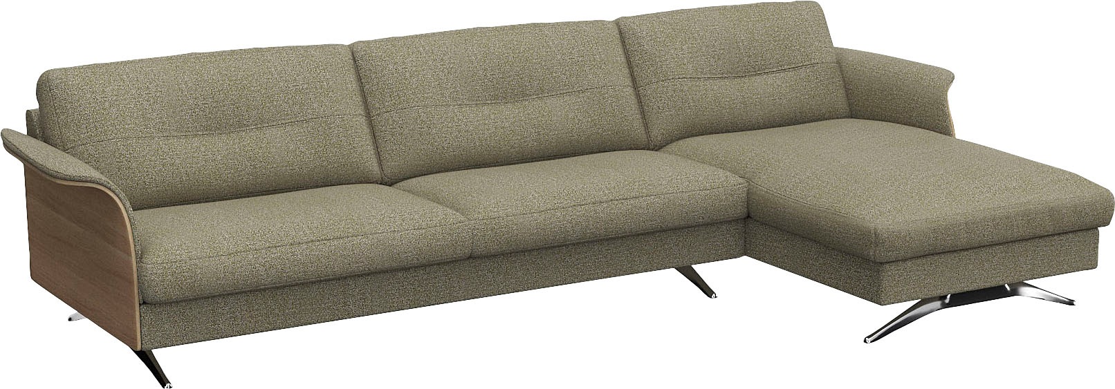 FLEXLUX Ecksofa »Glow, super bequem durch hochwertigem Sitzaufbau mit Federkern, L-Form«, Modernes skandinavisches Design