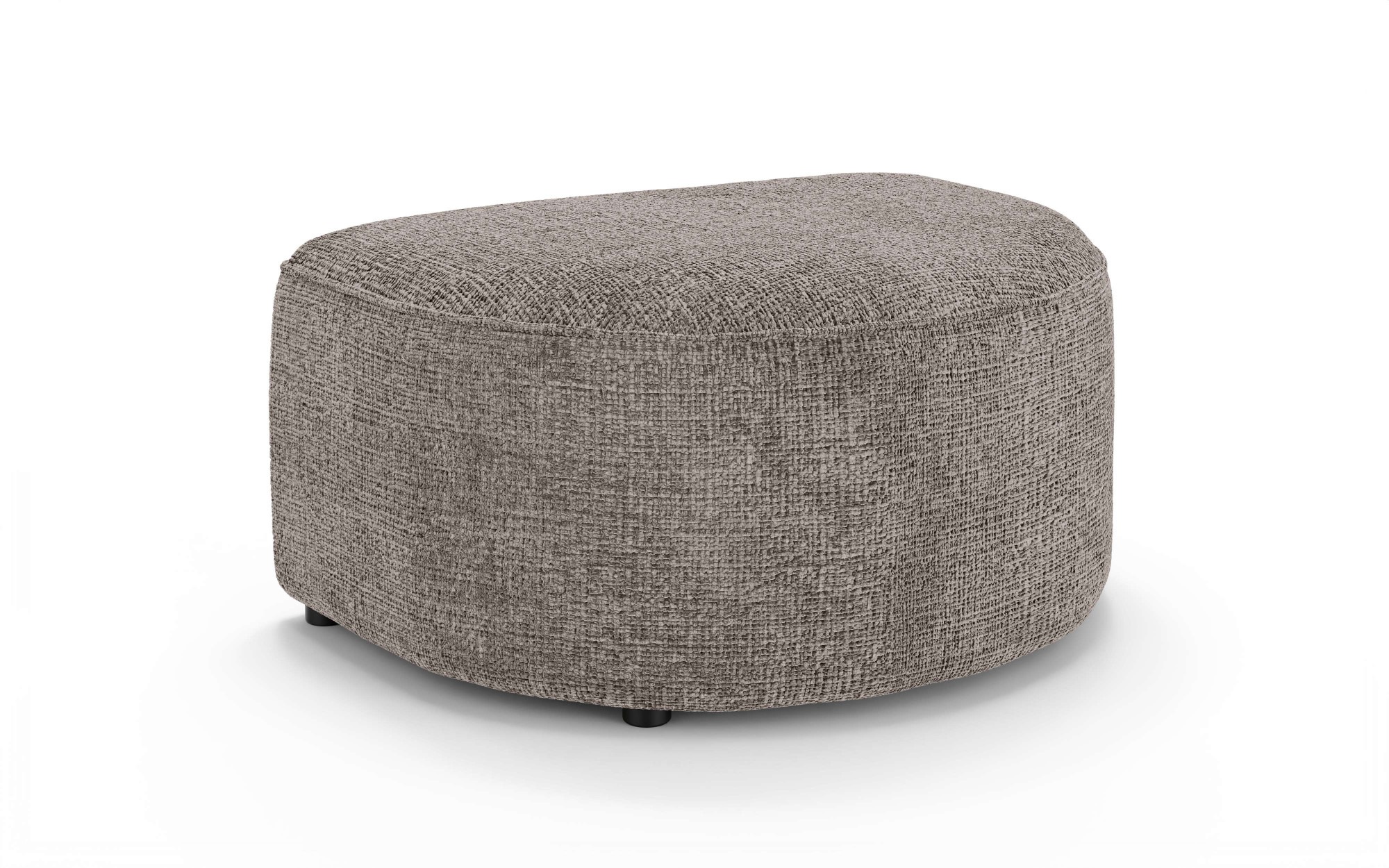 OTTO home Polsterhocker »ADELLA passed zur Serie, Maße B/T/H: 92/69/43 cm«, Hocker mit Wellenunterfederung, runde Form, auch in Cord