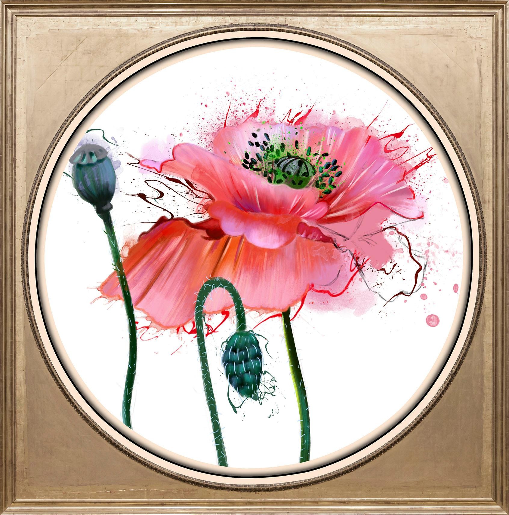 queence Acrylglasbild "Mohnblüte", Blumen-Blumenbilder-Kunst-Pflanzen-Pflan günstig online kaufen