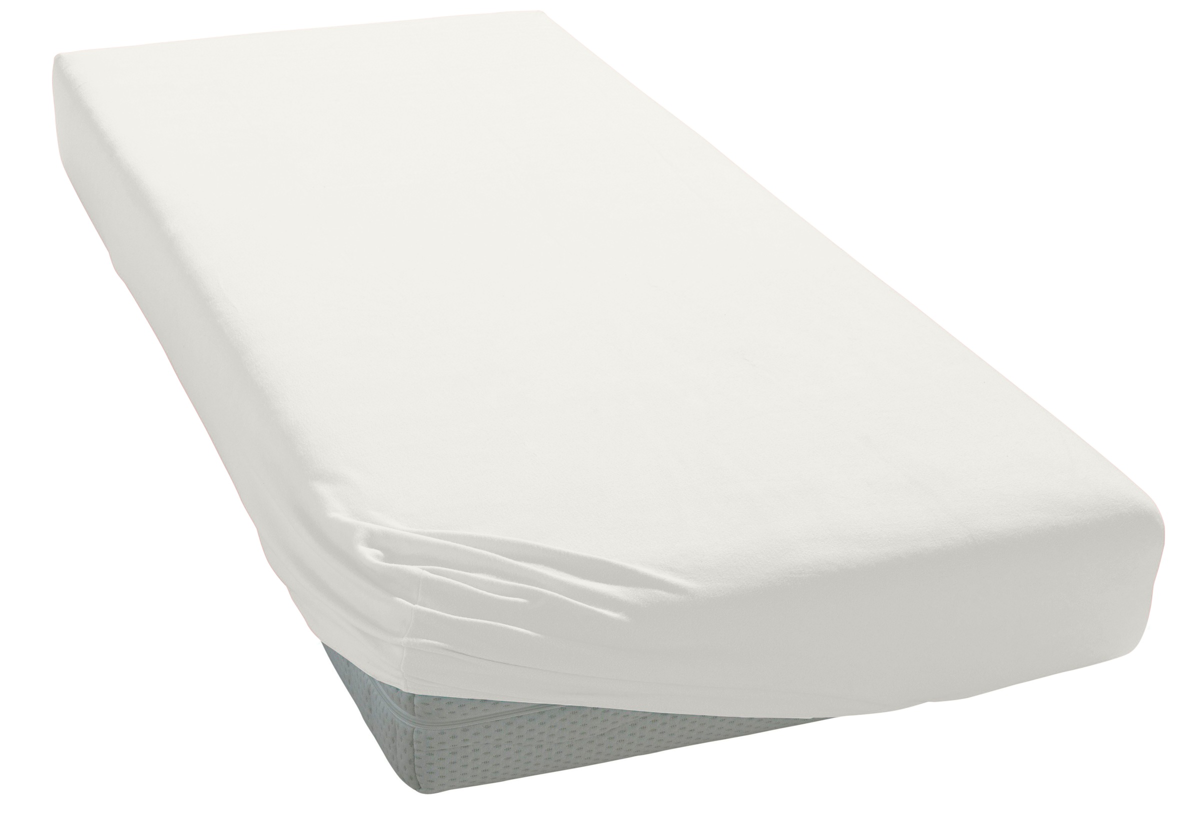 Spannbettlaken OTTO HOME, B:140cm L:200cm, weiß, Jersey, Obermaterial: 100% Baumwolle, Bettlaken, "PHYSALIS", 100% Baumwolle, Matratzen bis 18 cm