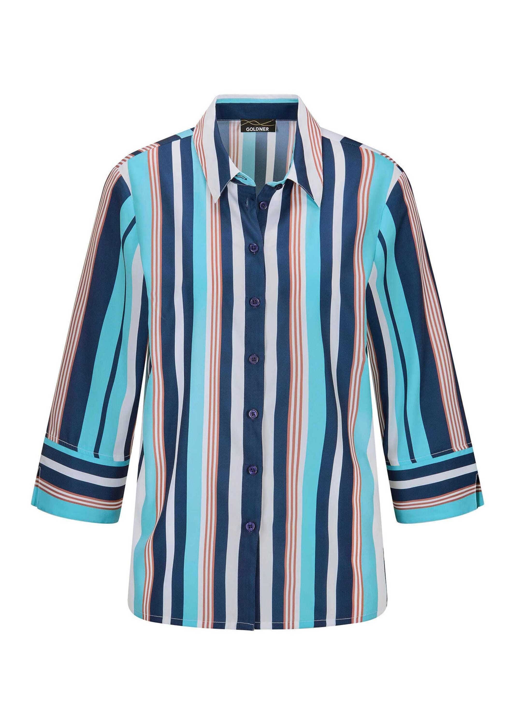 GOLDNER Hemdbluse "Blusenshirt mit Streifenmuster" Umschlagmanschette günstig online kaufen
