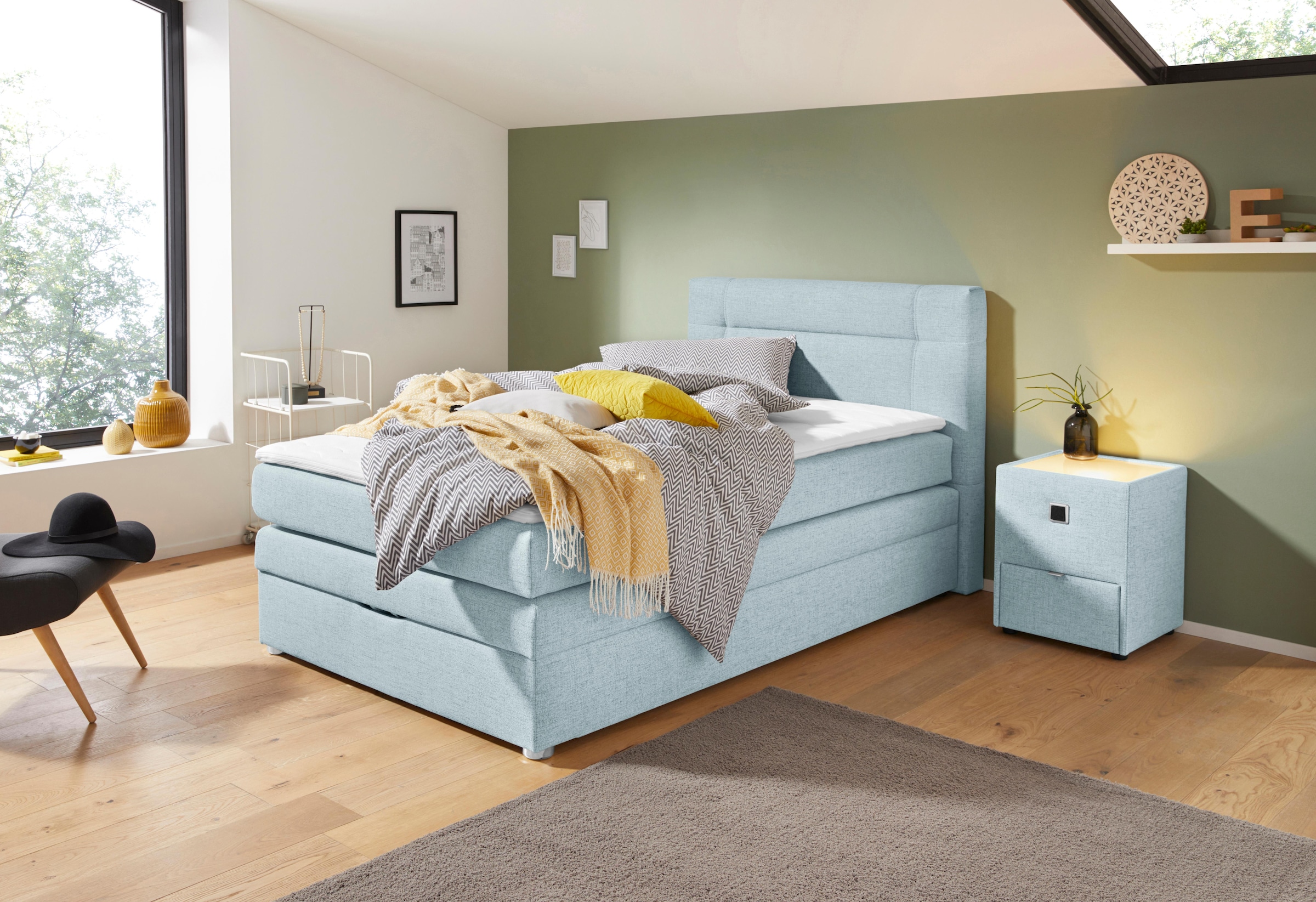 Jockenhöfer Gruppe Boxspringbett »Carmen«, mit Bettkasten und Topper, erhältlich in 120 & 140cm Breite