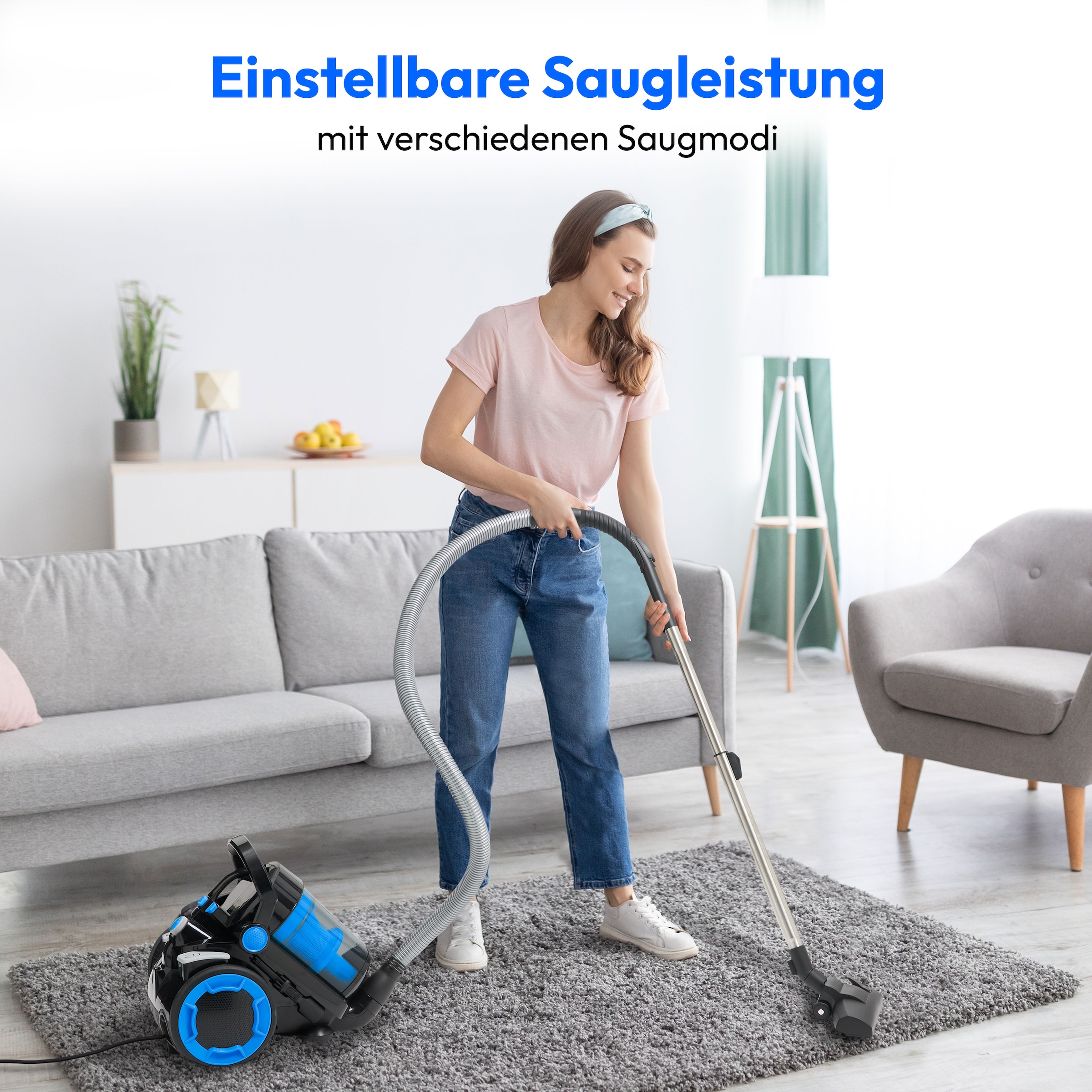 Medion® Bodenstaubsauger »P4000 (MD 11906), 8.000 Pa Saugleistung, 4,3L, Multizyklon-Technologie«, 900 W, beutellos, 11 Meter Kabellänge, HEPA 13 Filter, 75 dB, integriertes Zubehör