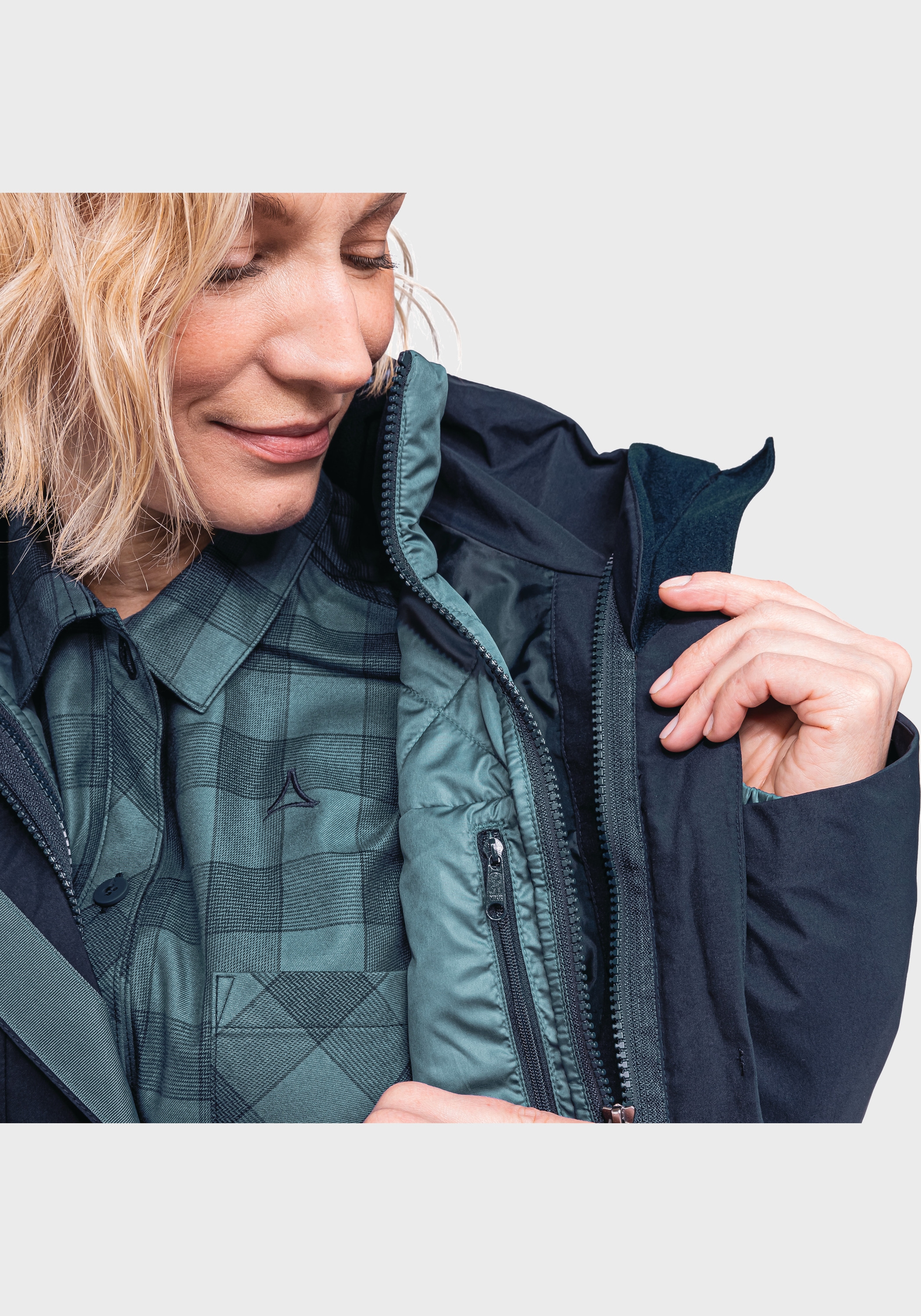 Schöffel Doppeljacke »3in1 Parka Barth L«, mit Kapuze
