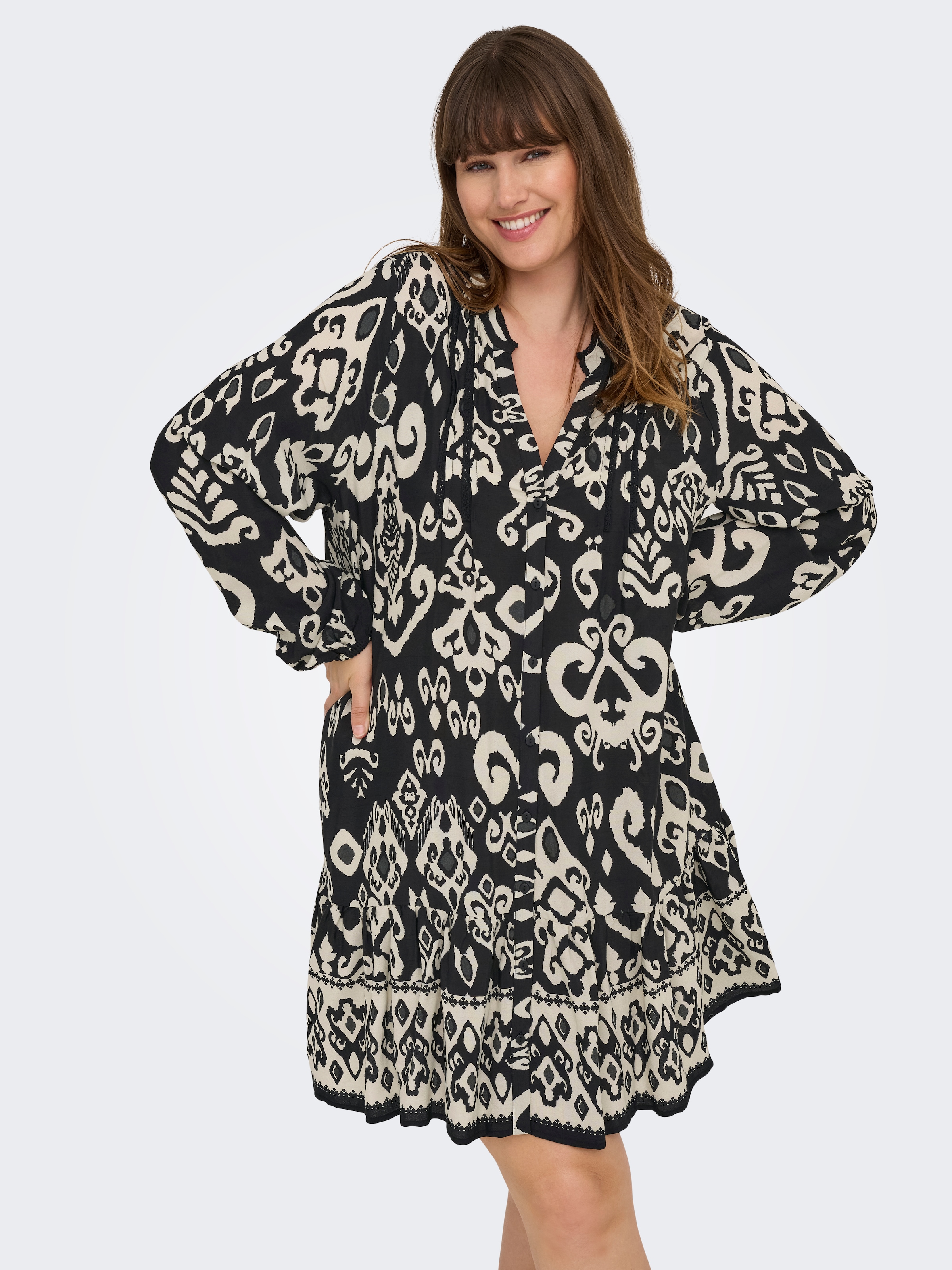 ONLY CARMAKOMA Sommerkleid "CARAJA LS DRESS WVN NOOS" günstig online kaufen
