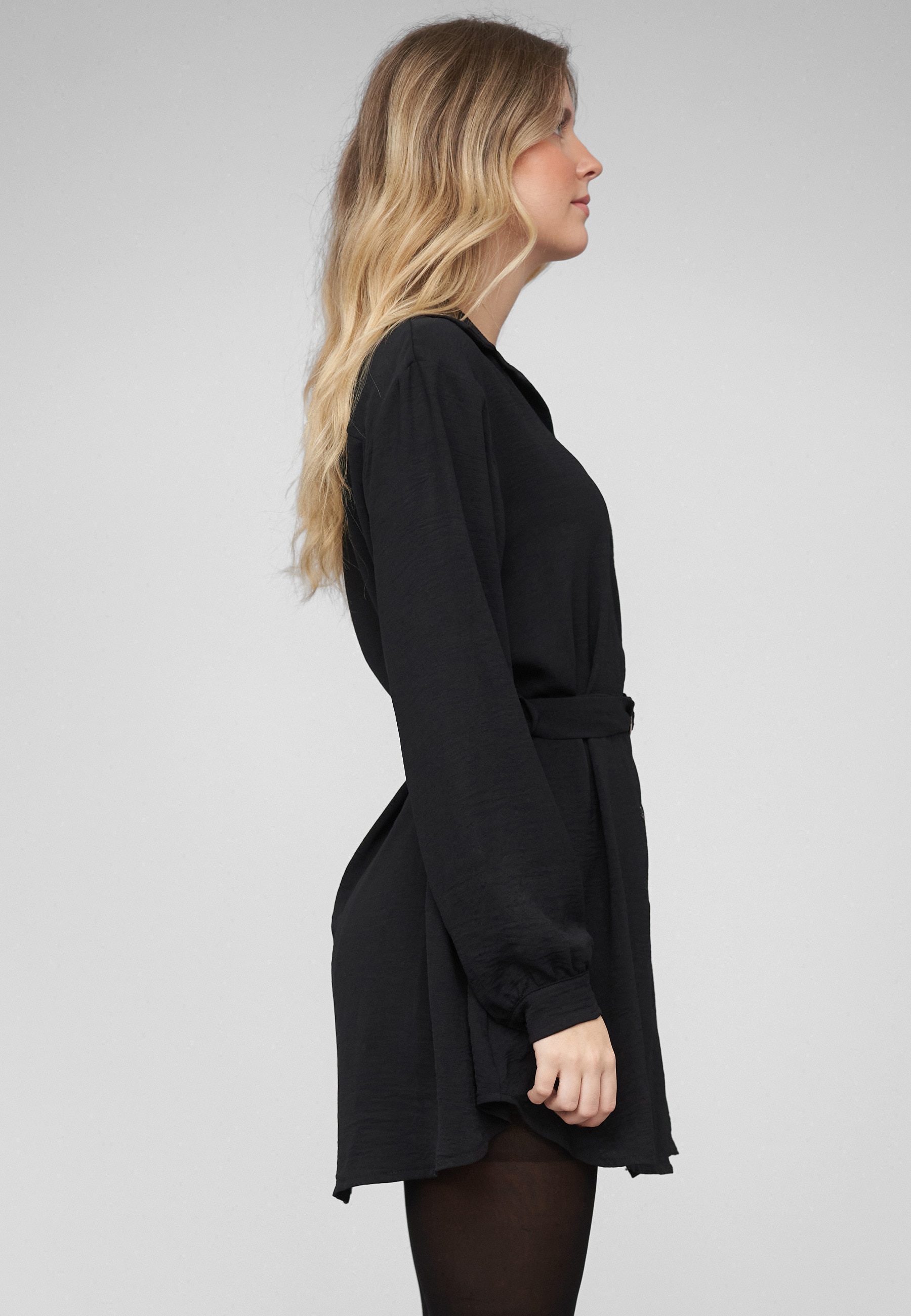CLOUD 5IVE A-Linien-Kleid »CLOUD 5IVE Longsleeve Dress with tie-belt« 1 tlg.