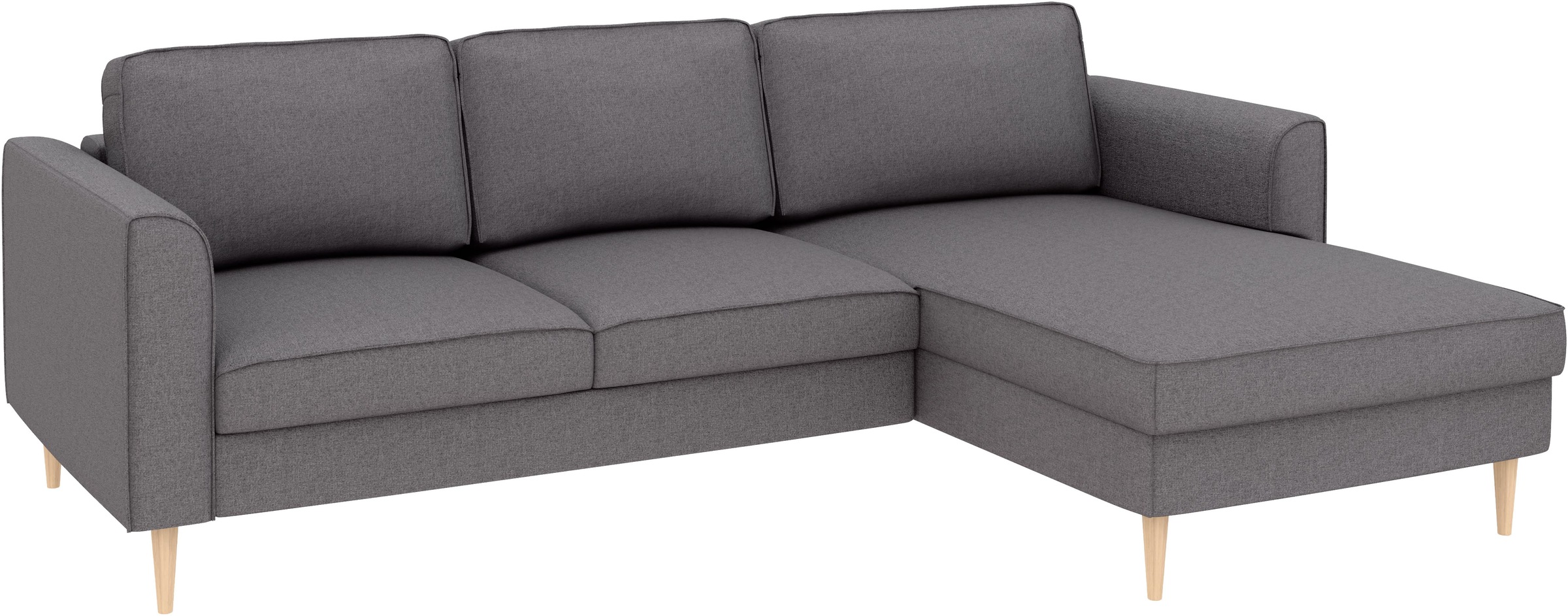 Home affaire Ecksofa »Booster Couch wahlweise mit Schlaffunktion und Bettkasten-auch in Cord«, Recamiere beidseitig montierbar, Sofa in L-Form, 232 cm