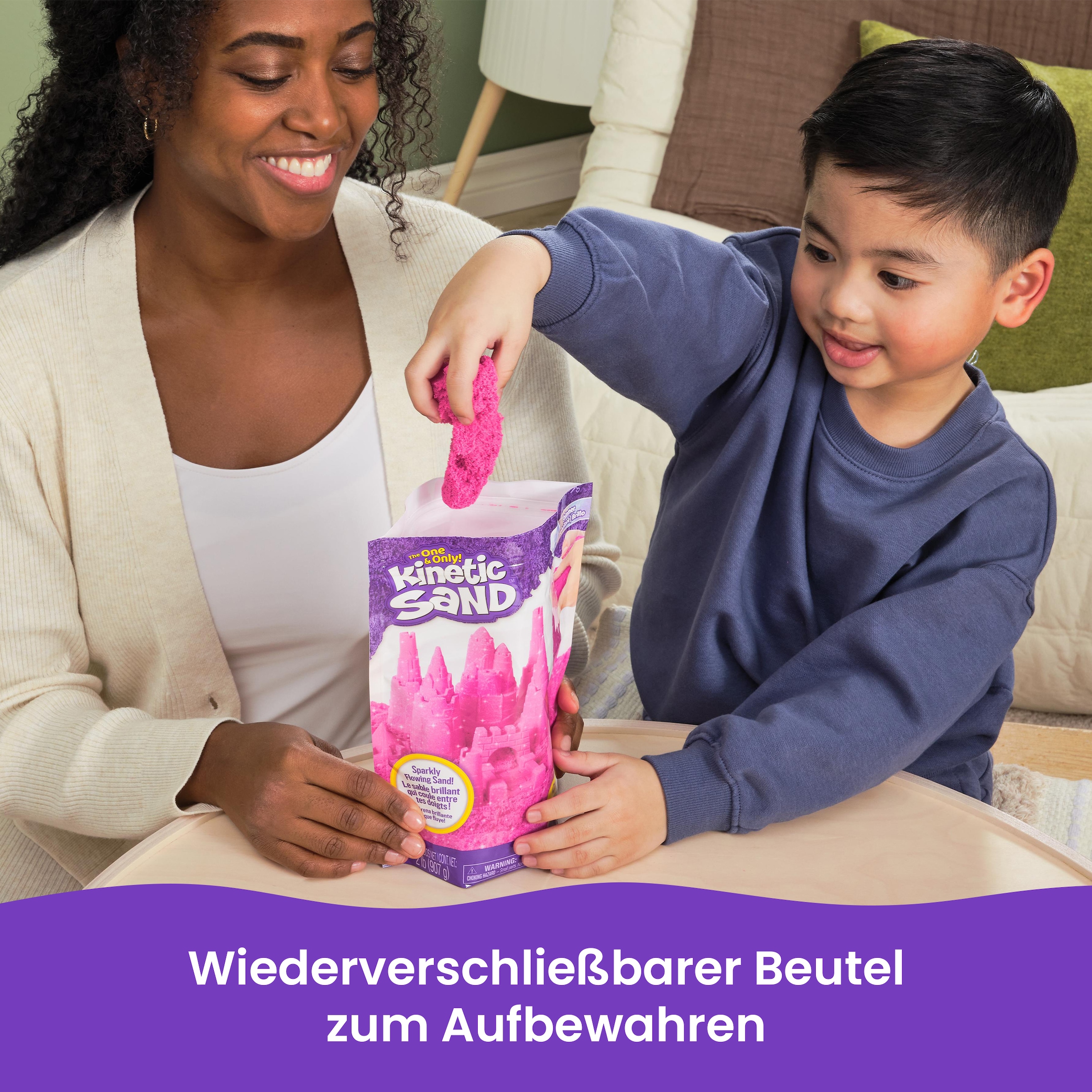 Spin Master Kreativset »Kinetic Sand - 907 g Beutel Schimmer Pink«