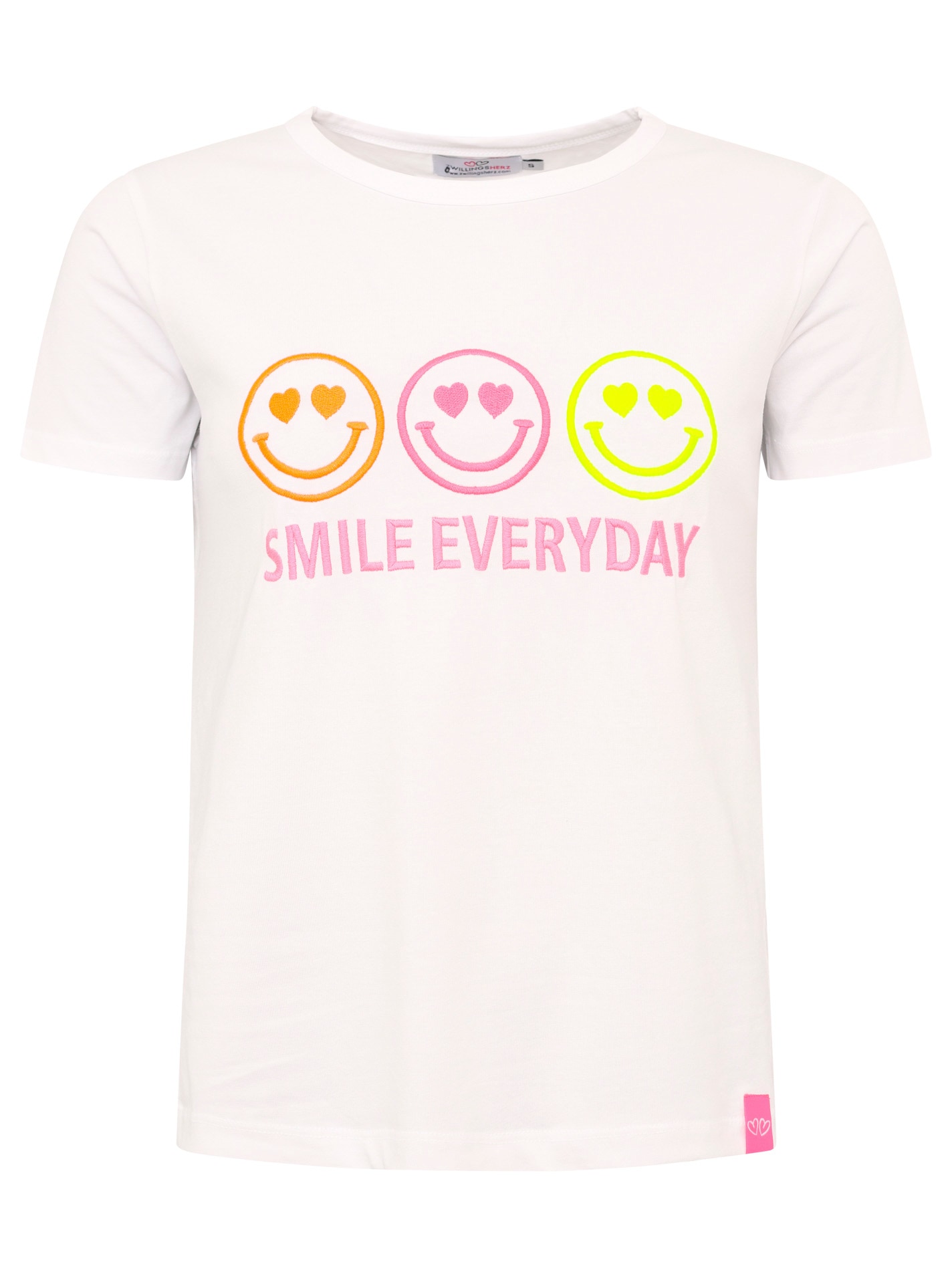 Zwillingsherz T-Shirt »"Smile everyday"«, mit motivierendem Schriftzug