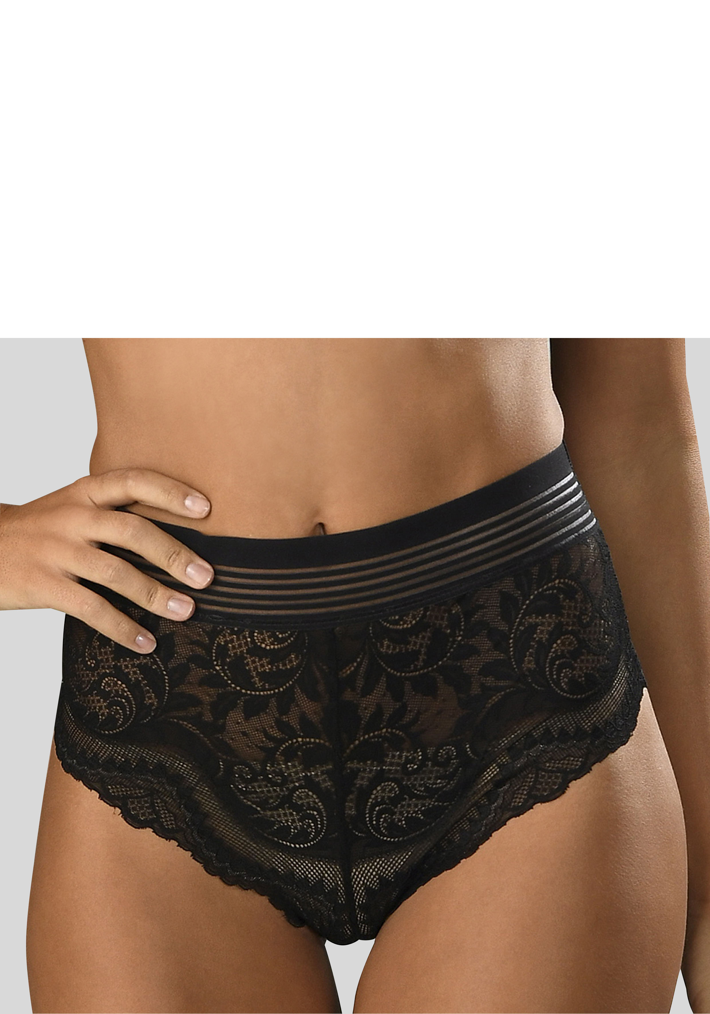 petite fleur gold by Lascana High-Waist-Slip mit eleganter Spitz