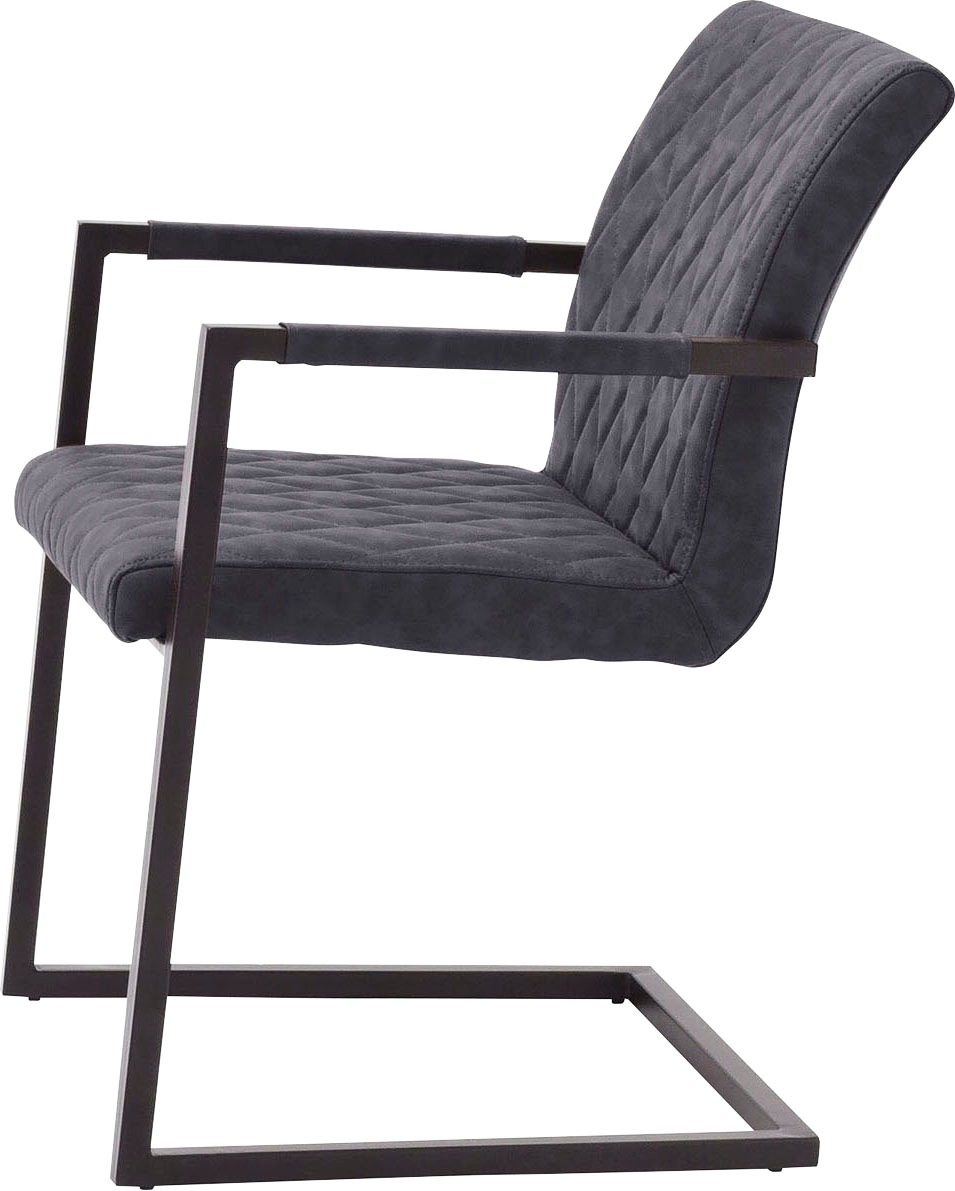 MCA furniture Freischwinger Armlehne, BAUR St., oder 2 »Kian«, 120 Stuhl mit (Set), Kunstleder | ohne bis belastbar kg Vintage