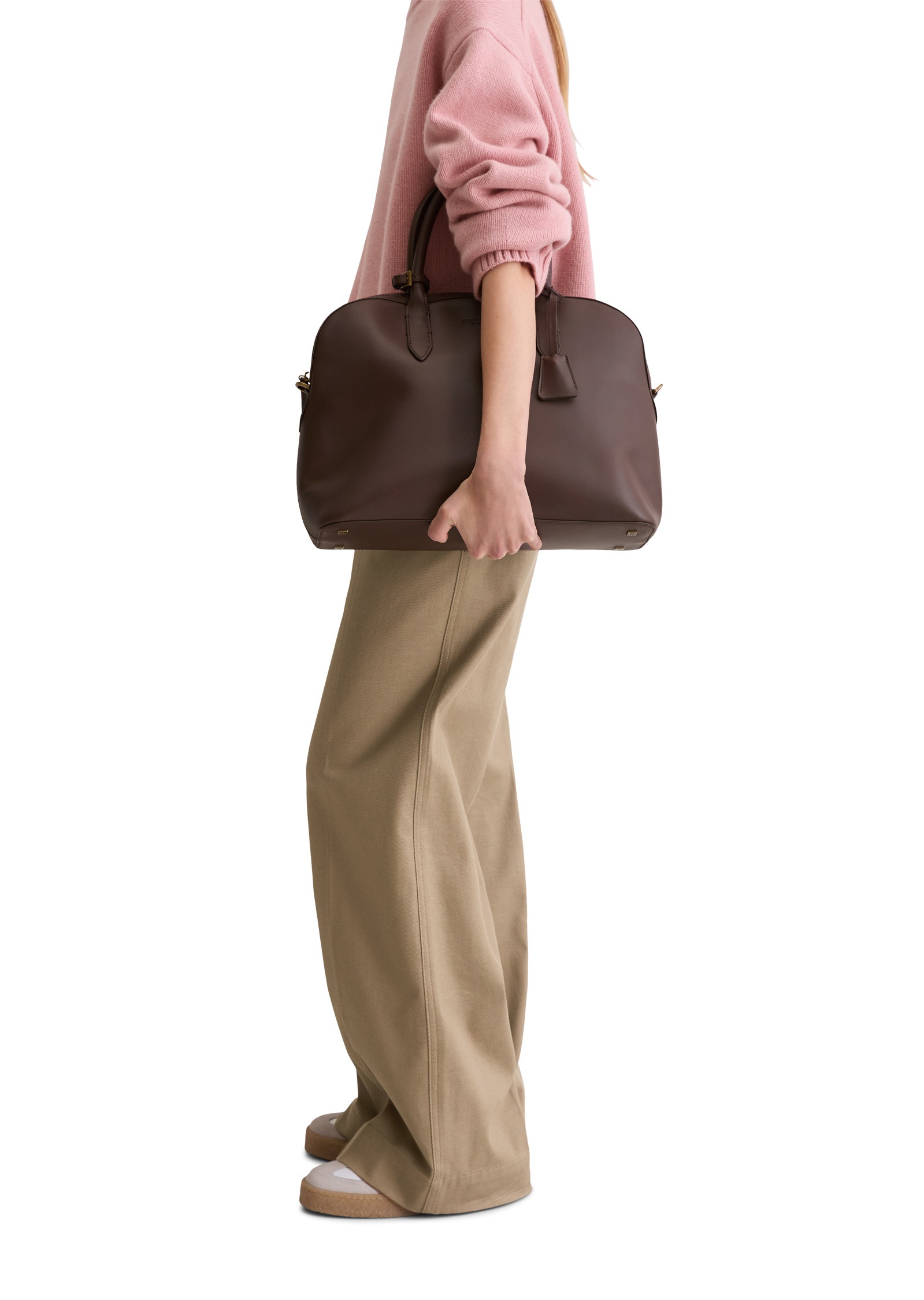 Shopper MARC O'POLO "aus edlem Rindleder", Damen, Gr. B/H/T: 38cm x 28cm x 13cm, braun, Leder, Taschen Shopper 3