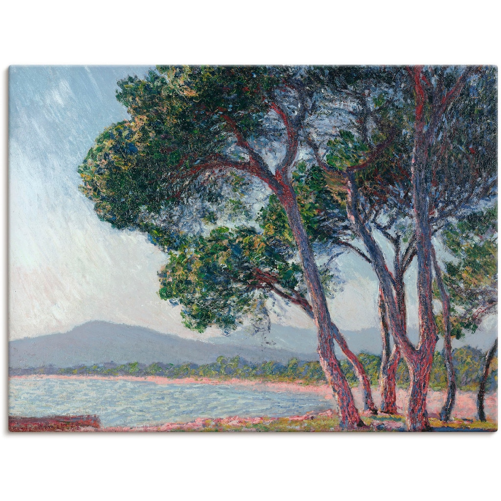 Artland Leinwandbild »Der Strand bei Juan-les-pins. 1888«, Gewässer, (1 St.)