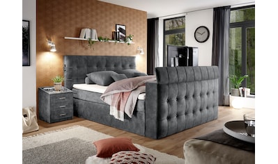 Boxspringbett »Richmond«, mit Duo-Matratze (H2/H3), versenkbarer TV-Halterung (bis 40...