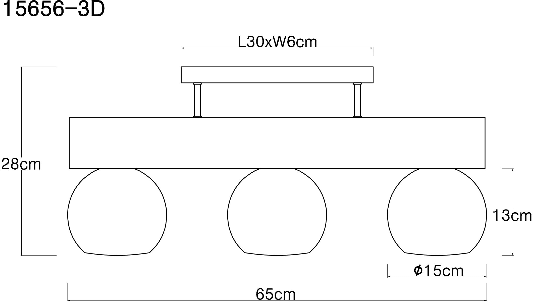 GLOBO LIGHTING Deckenleuchte »MOITAS«, Leuchtmittel E27 | ohne Leuchtmittel, Deckenlampe/Kugeln/Glas/Holz/Wohnzimmer/Glas rauchfarben